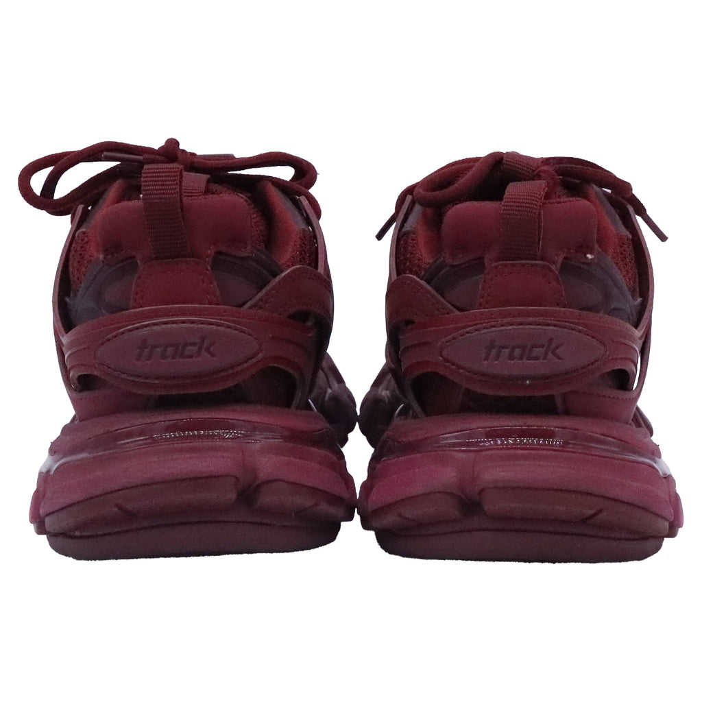 Women's Balenciaga Track Sneakers in Burgundy Polyurethane