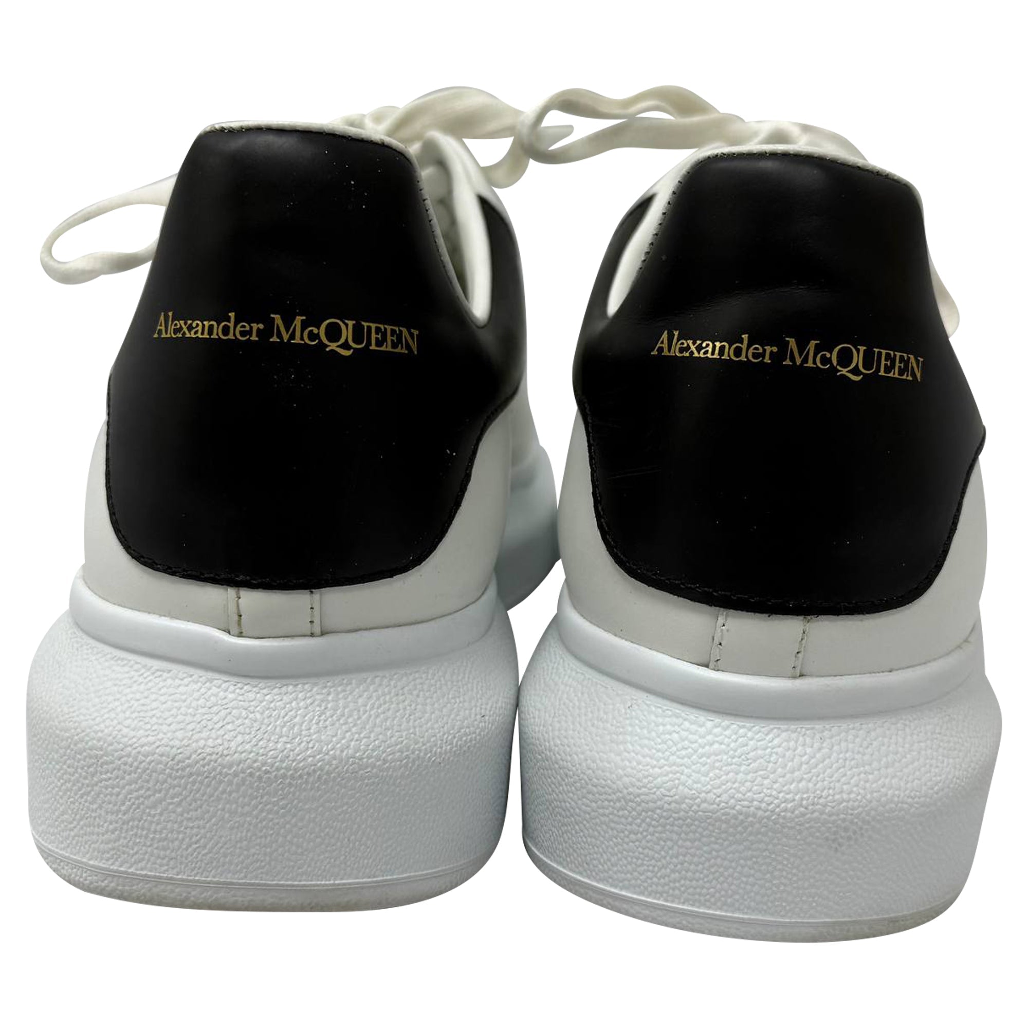 Alexander McQueen Oversized Sneakers in White Calf Leather