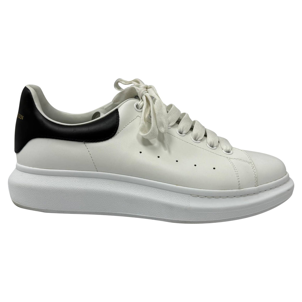 Alexander McQueen Oversized Sneakers in White Calf Leather