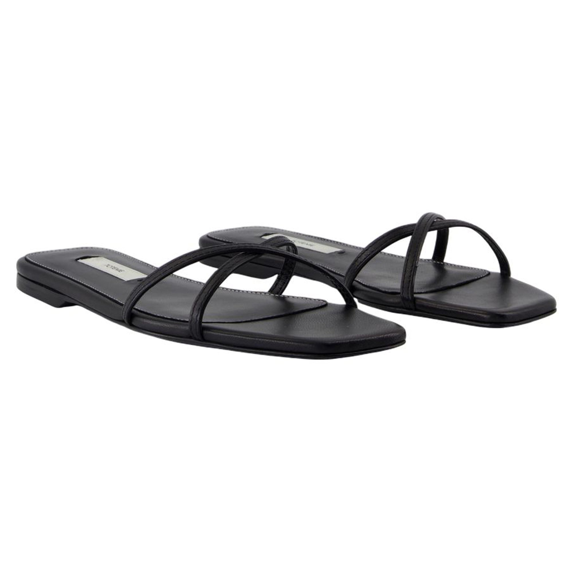 Women's Crossover Sandals - TOTEME - Leather - Black