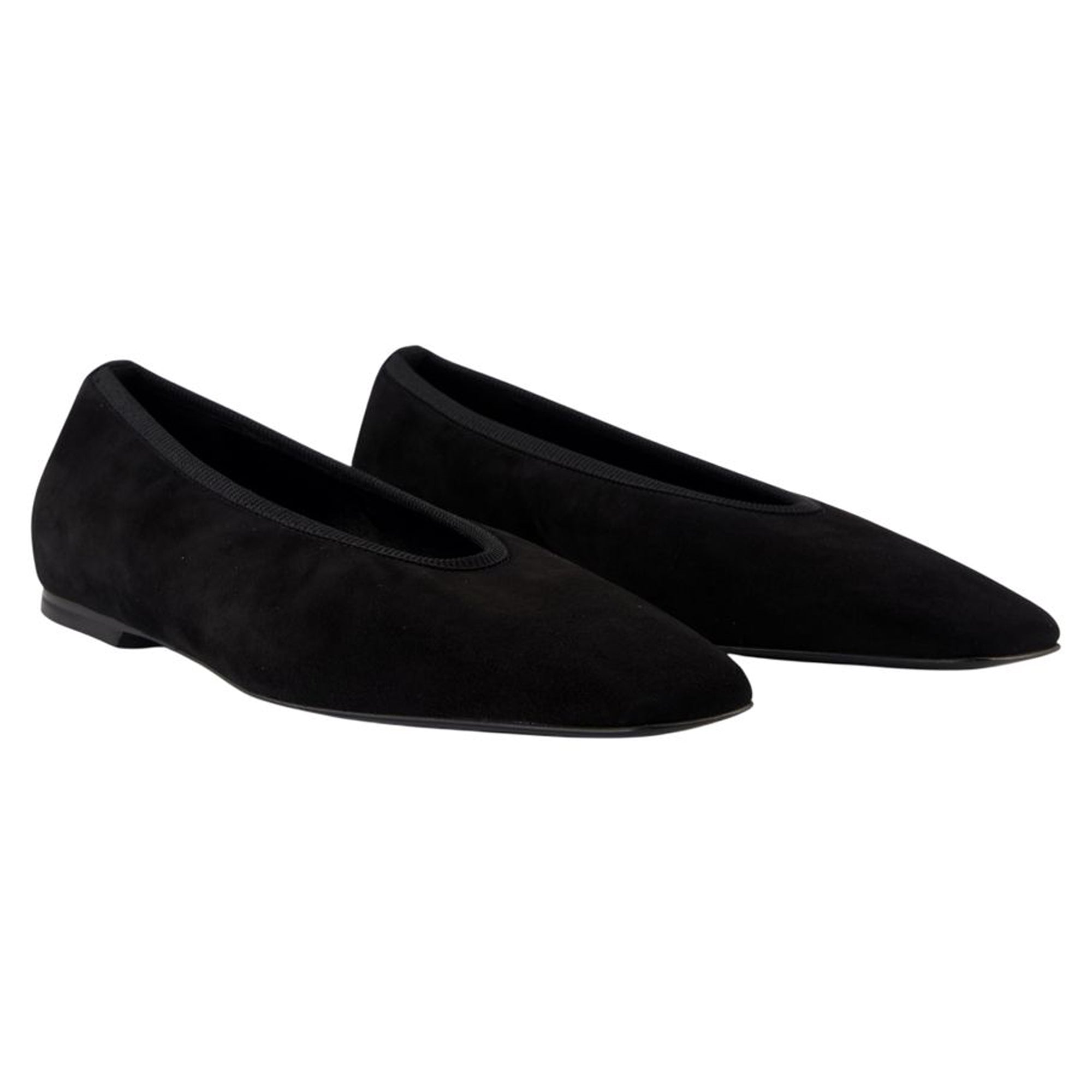 Women's Minimalist Ballerinas - TOTEME - Leather - Black