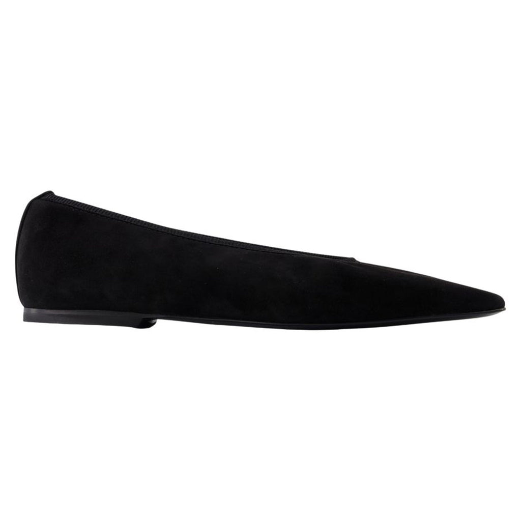 Women's Minimalist Ballerinas - TOTEME - Leather - Black