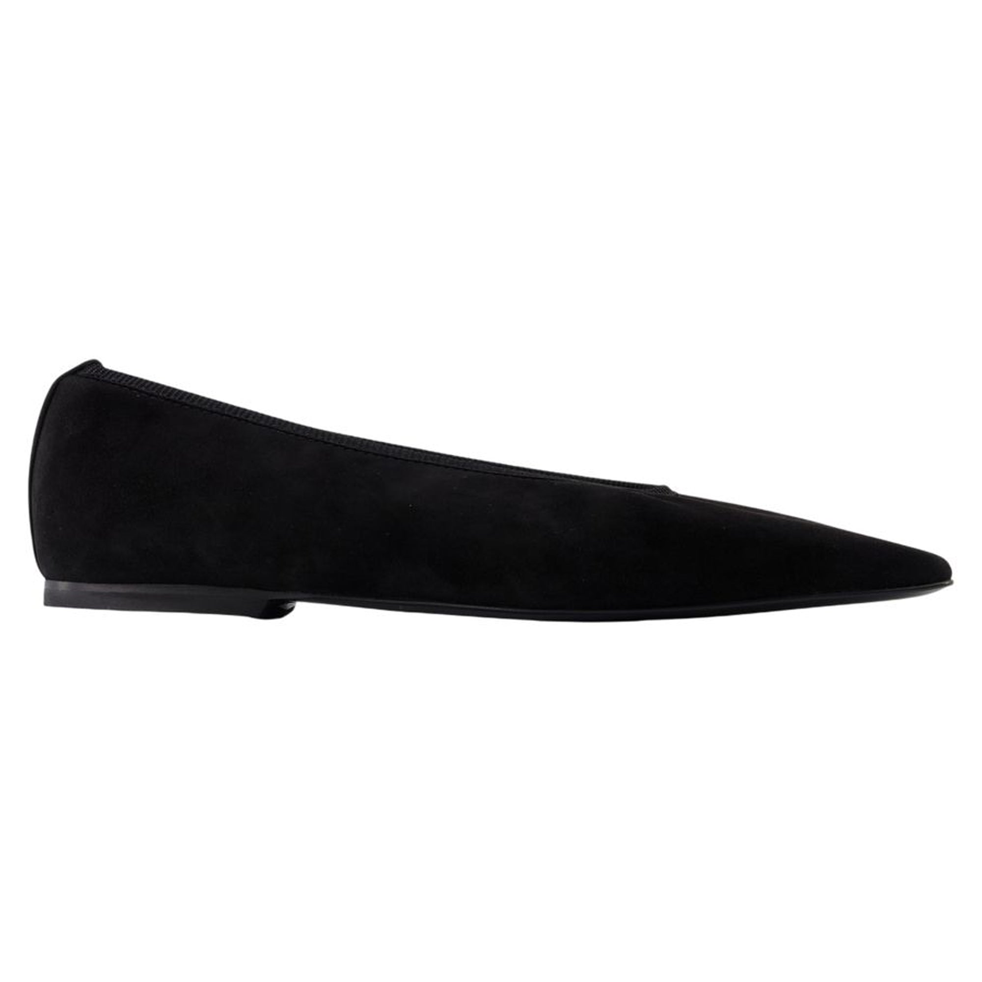Women's Minimalist Ballerinas - TOTEME - Leather - Black