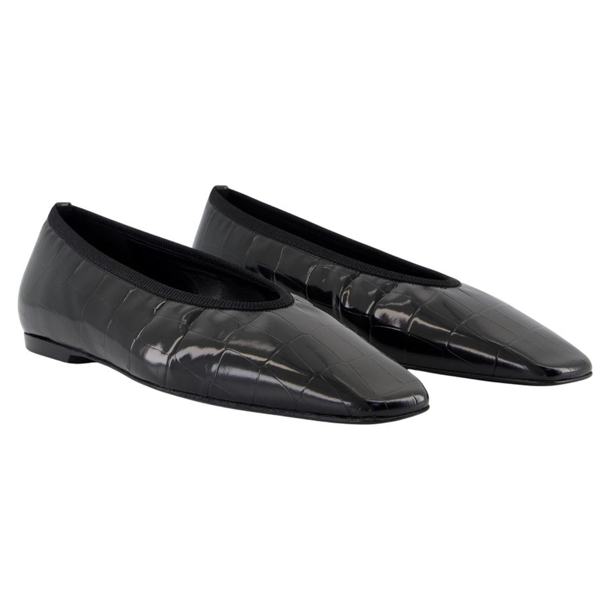 Women's Minimalist Ballerinas - TOTEME - Leather - Black