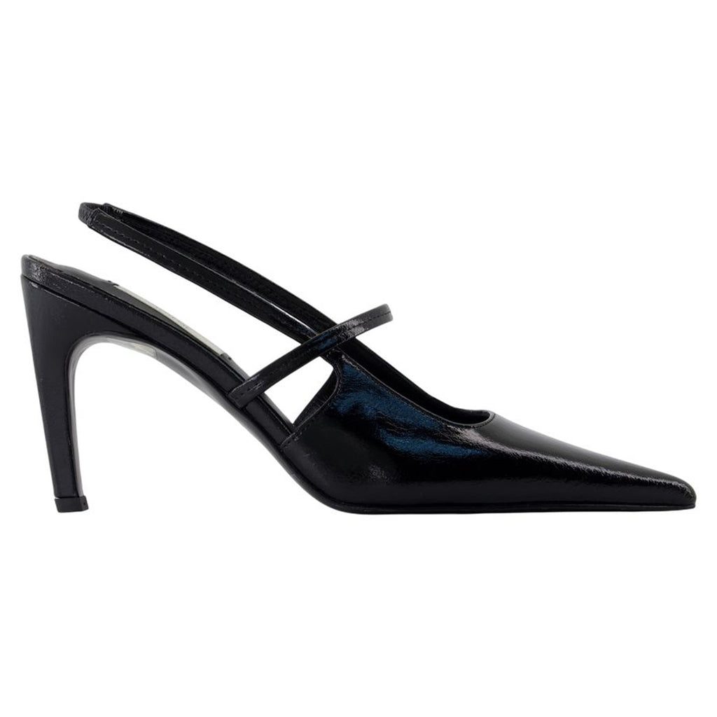 Women's Naplack Stiletto Slingbacks - TOTEME - Leather - Black