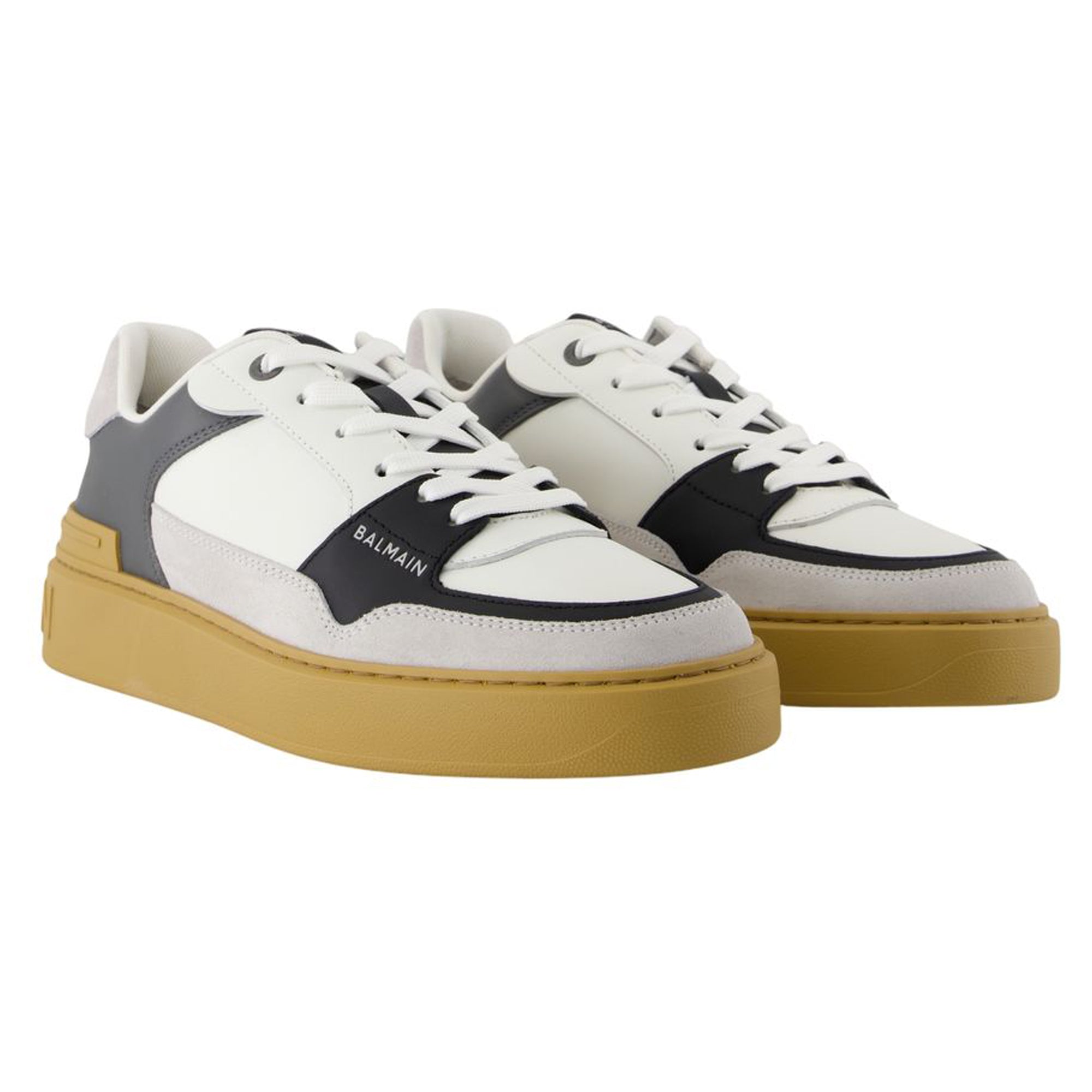Women's B-Court Flip Sneakers - Balmain - Leather - Grey
