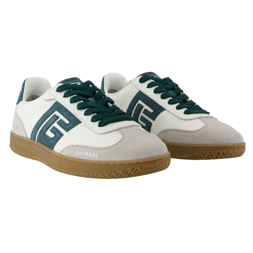 Women's Balmain Swan Sneakers - Balmain - Leather - Green