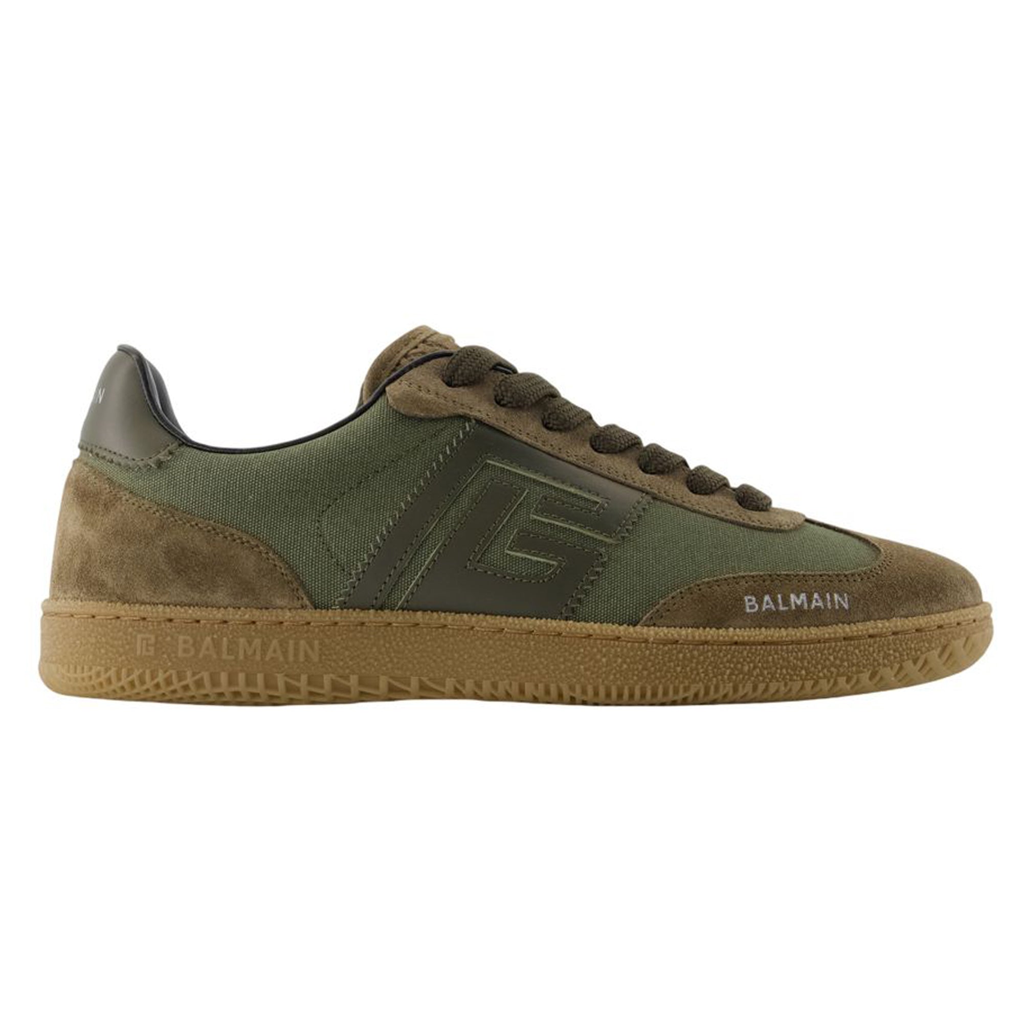 Women's Swan Sneakers - Balmain - Leather - Khaki