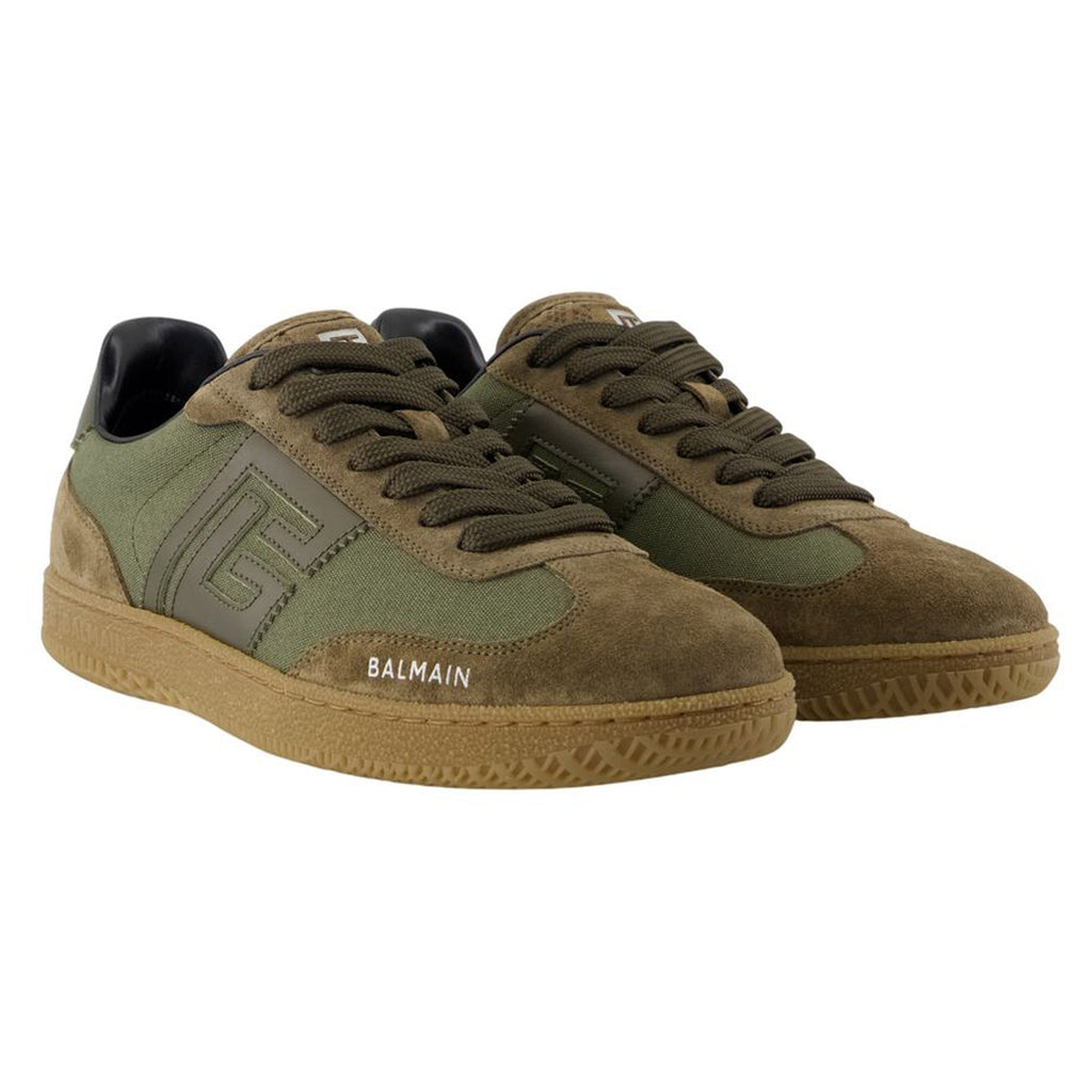 Women's Swan Sneakers - Balmain - Leather - Khaki