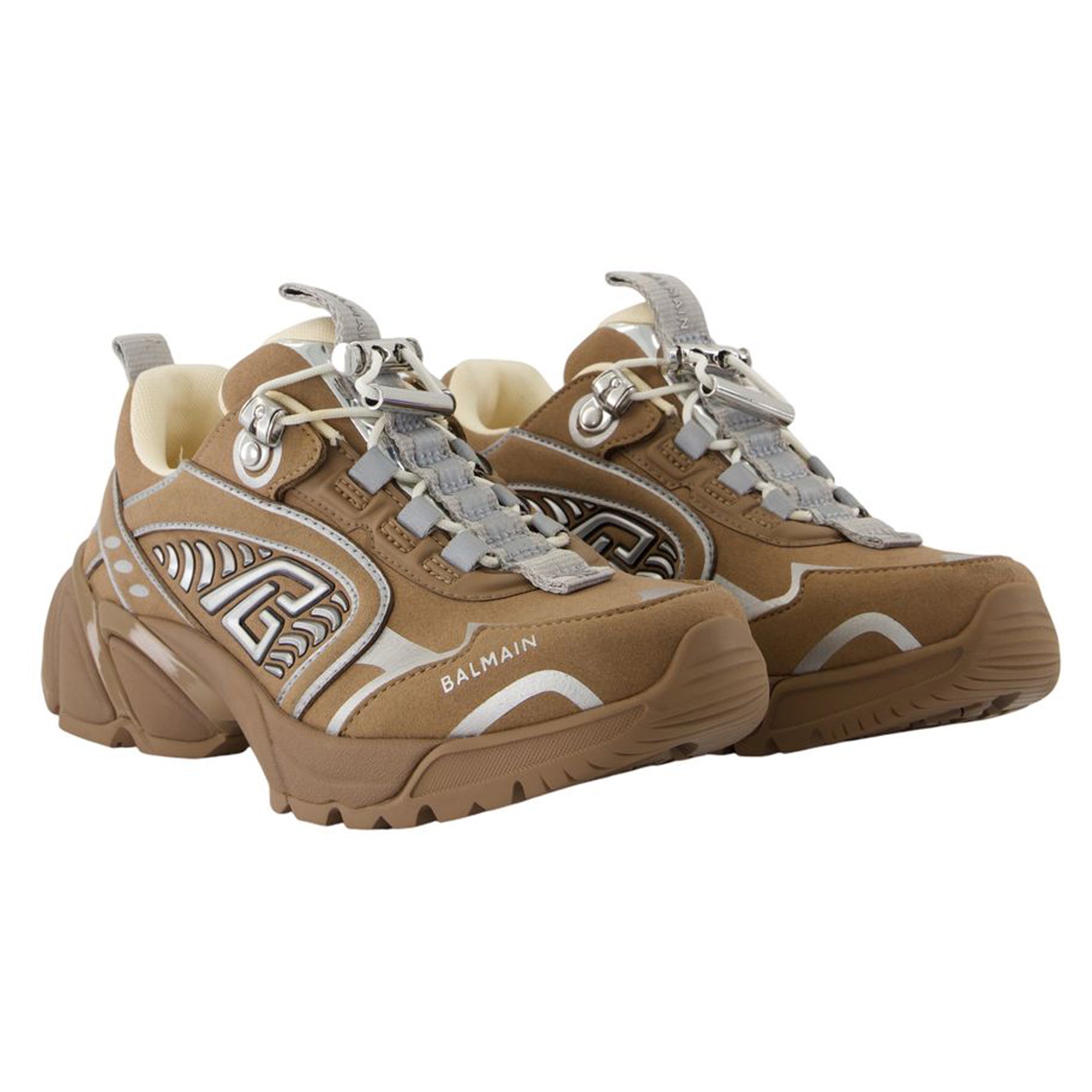 Women's Cosmic Dust Sneakers - Balmain - Leather - Neutral