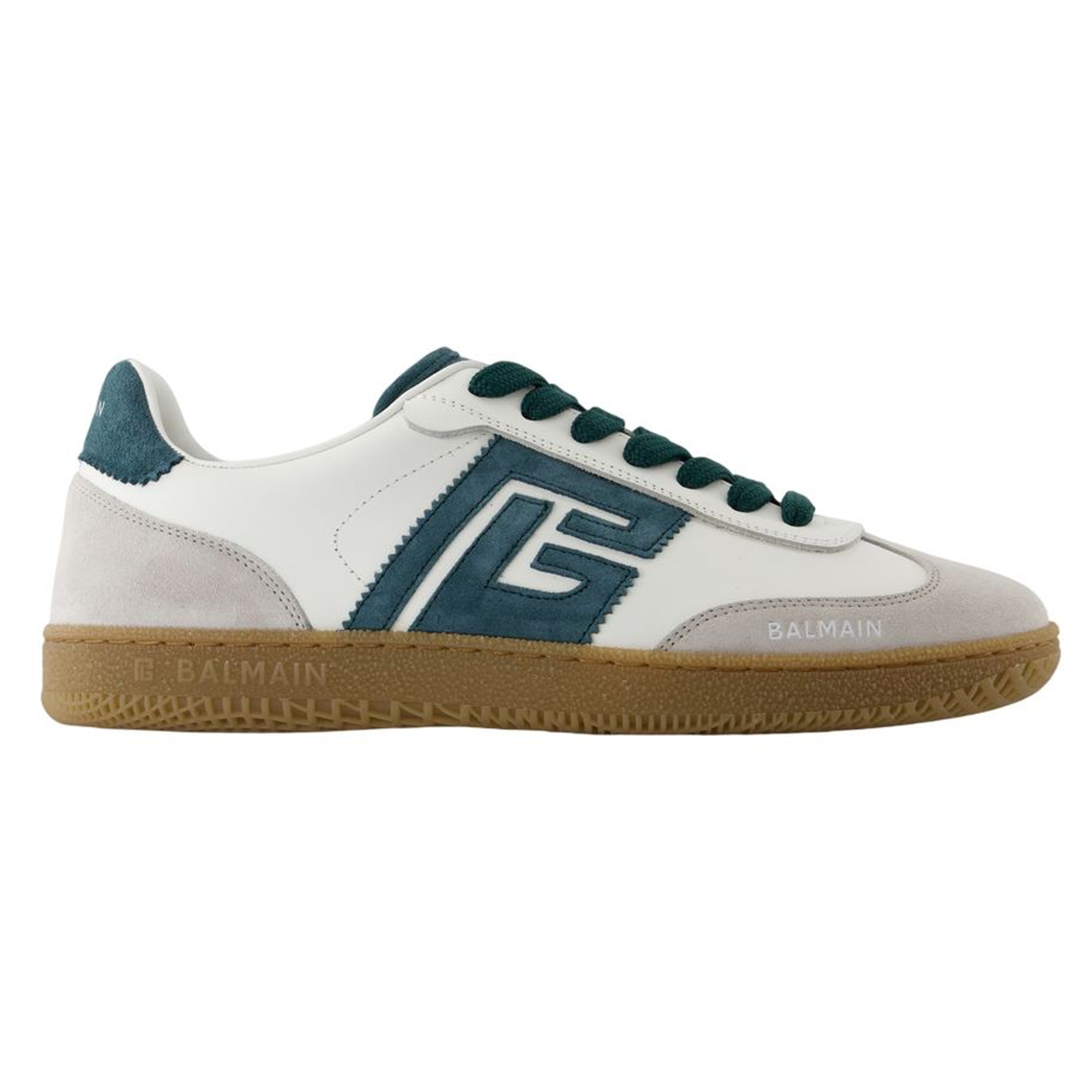 Women's Balmain Swan Sneakers - Balmain - Leather - Green