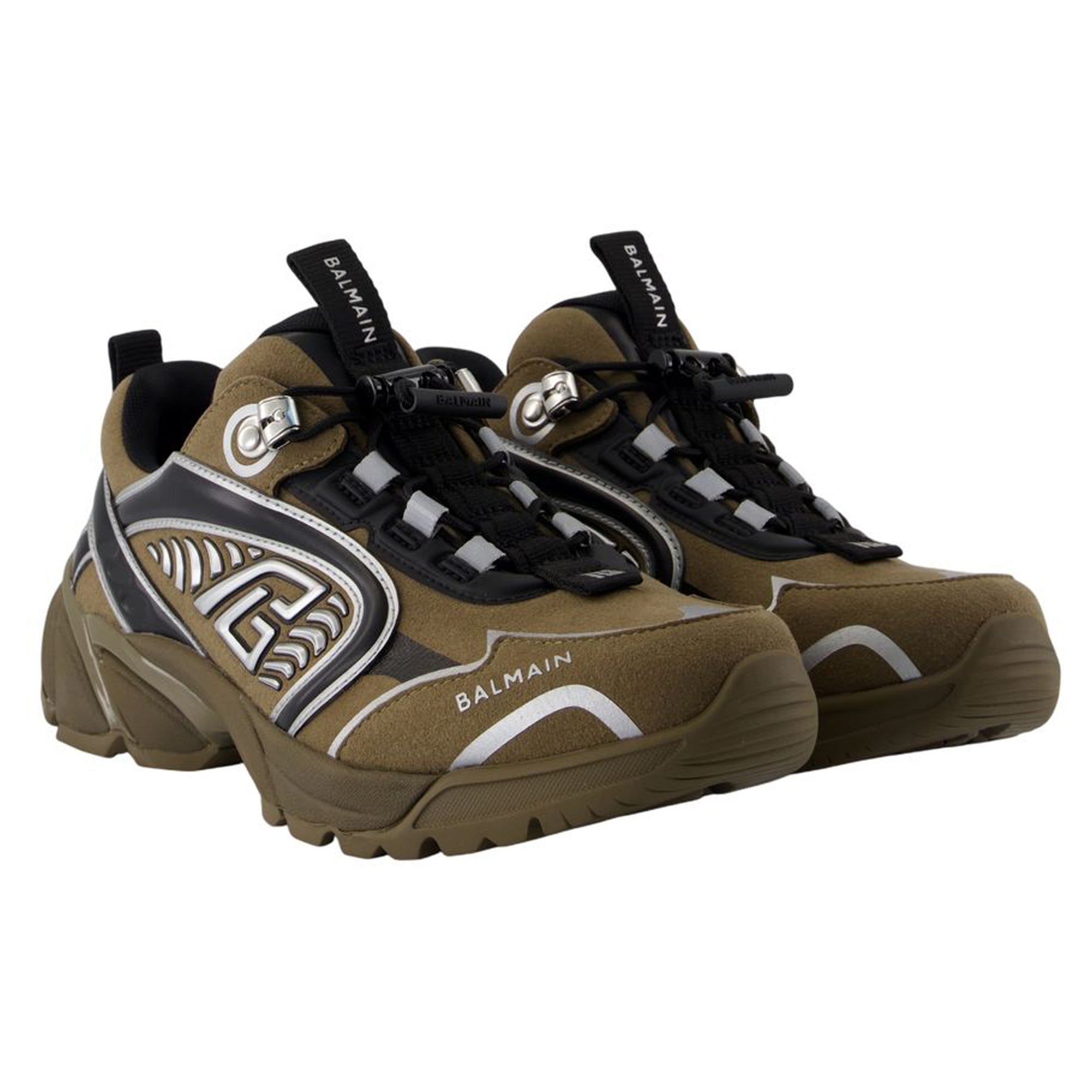 Women's Cosmic Dust sneakers - Balmain - Leather - Khaki