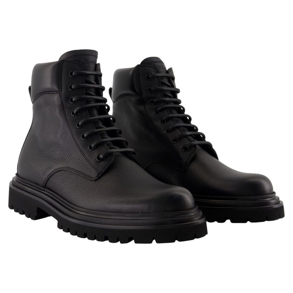 Women's Day Classic Hammer Ankle Boots - Dolce&Gabbana - Leather - Black