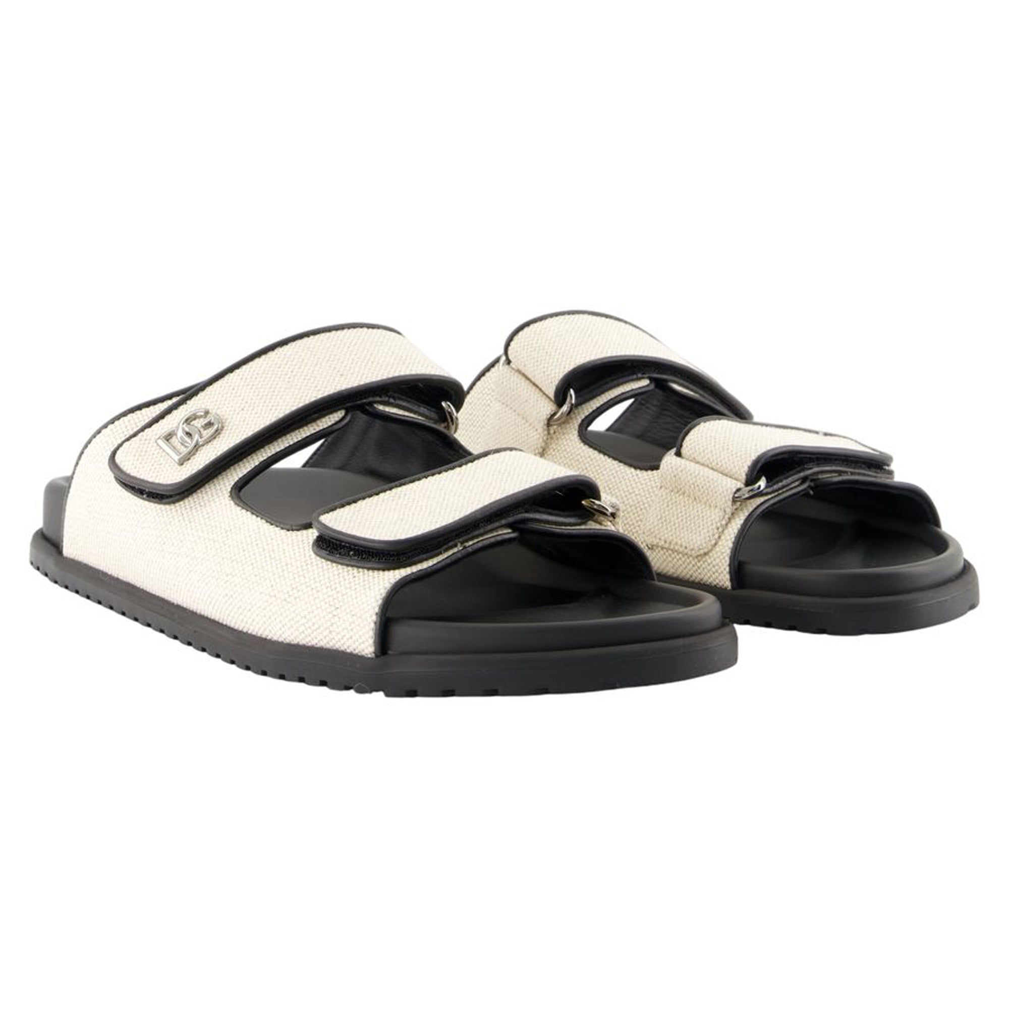 Women's Casual sandals - Dolce&Gabbana - Cotton - White