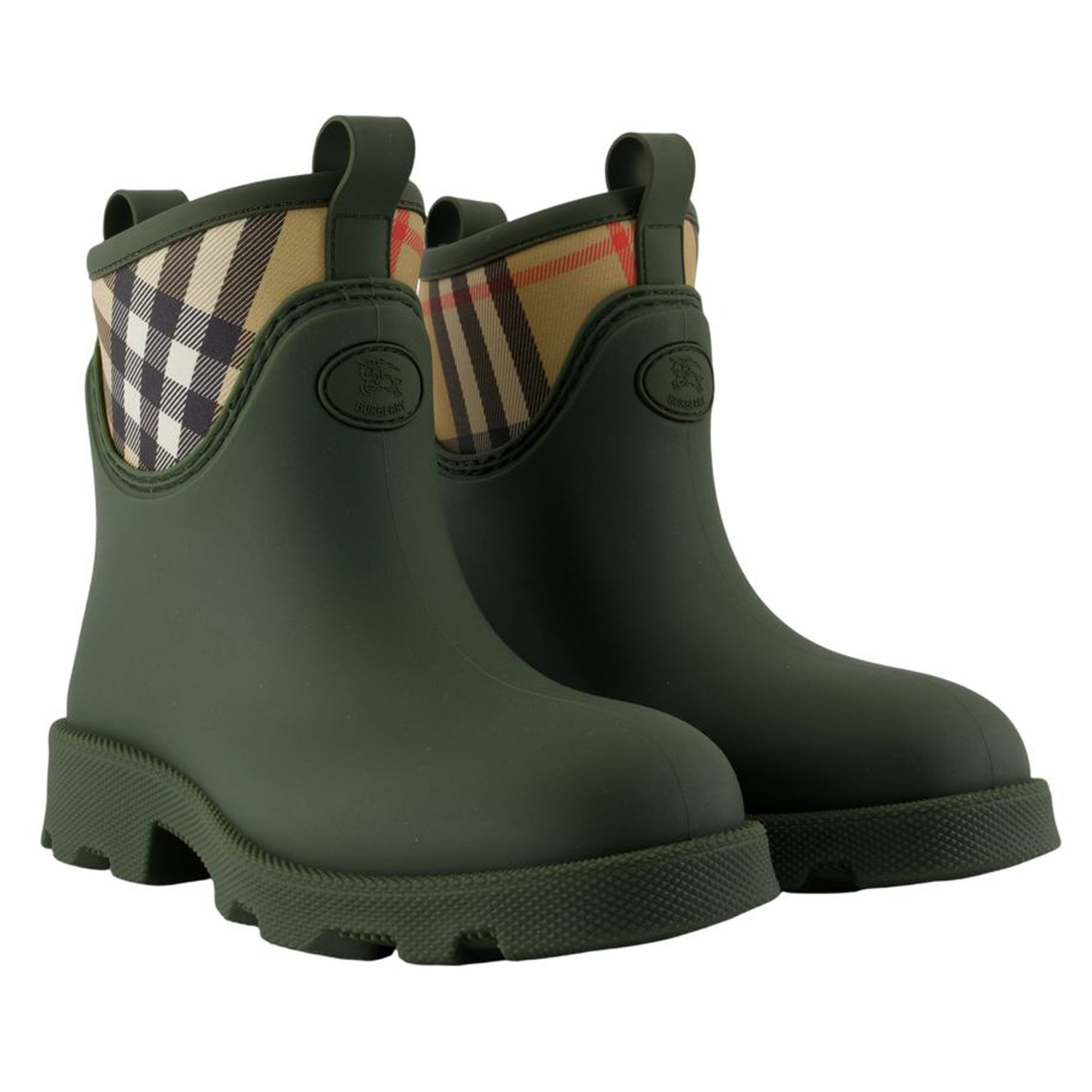 Women's Marsh Stamp Low Ankle Boots - Burberry - Synthetic - Green