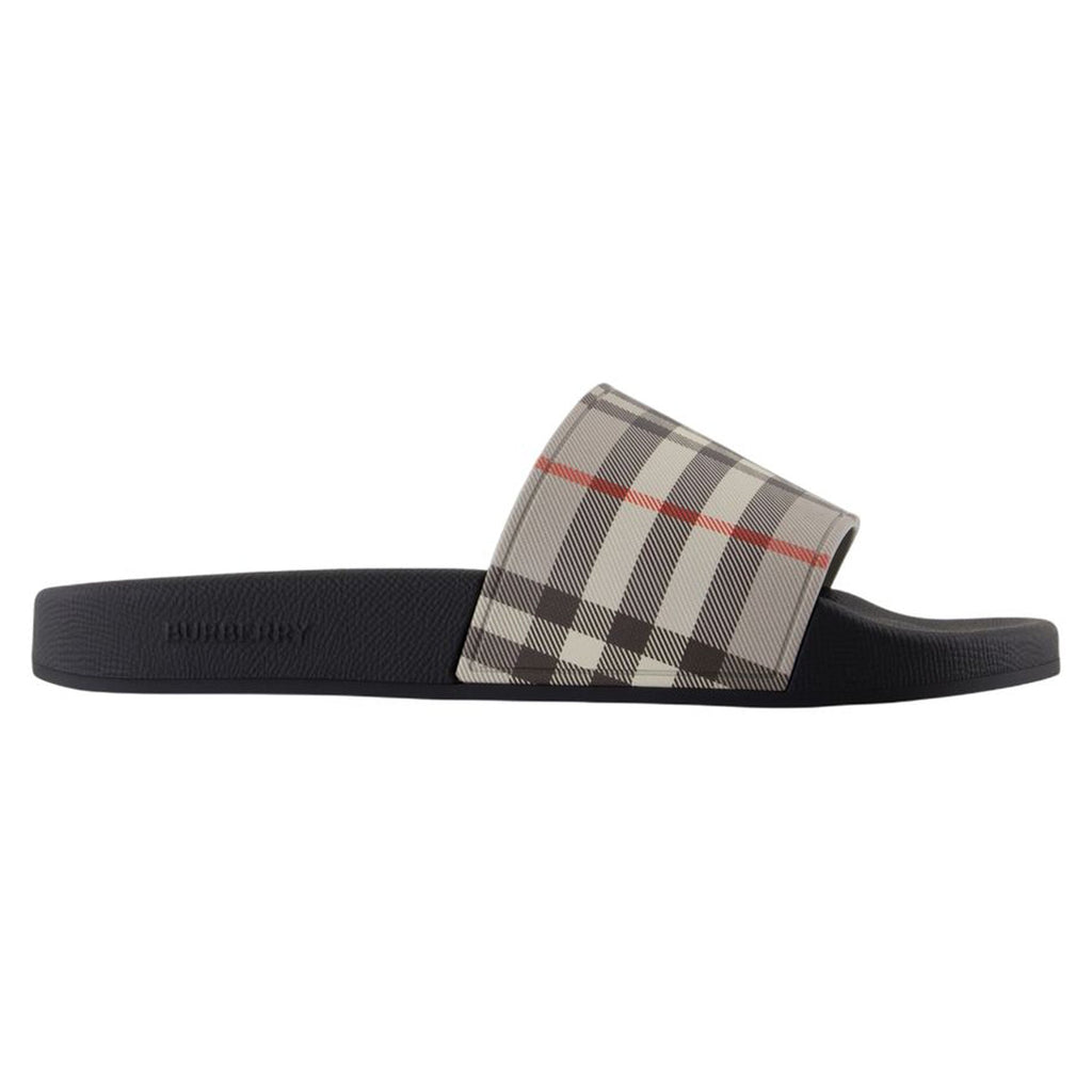 Women's Furley Sandals - Burberry - Synthetic Leather - Grey