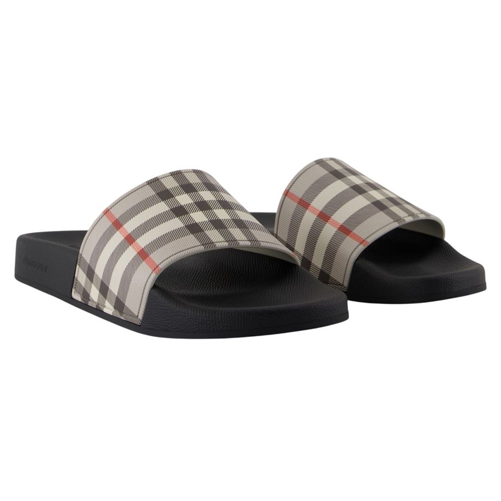 Women's Furley Sandals - Burberry - Synthetic Leather - Grey