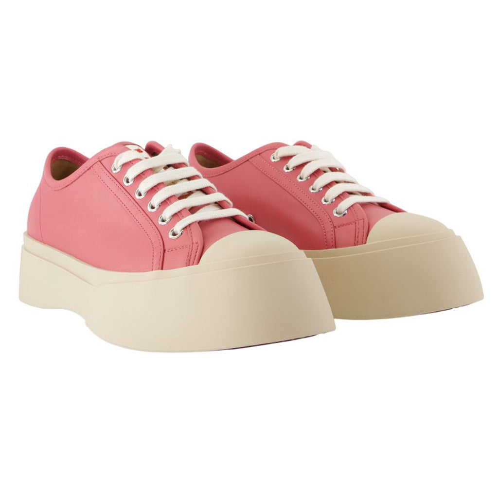 Women's Laced Up Sneakers - Marni - Leather - Pink