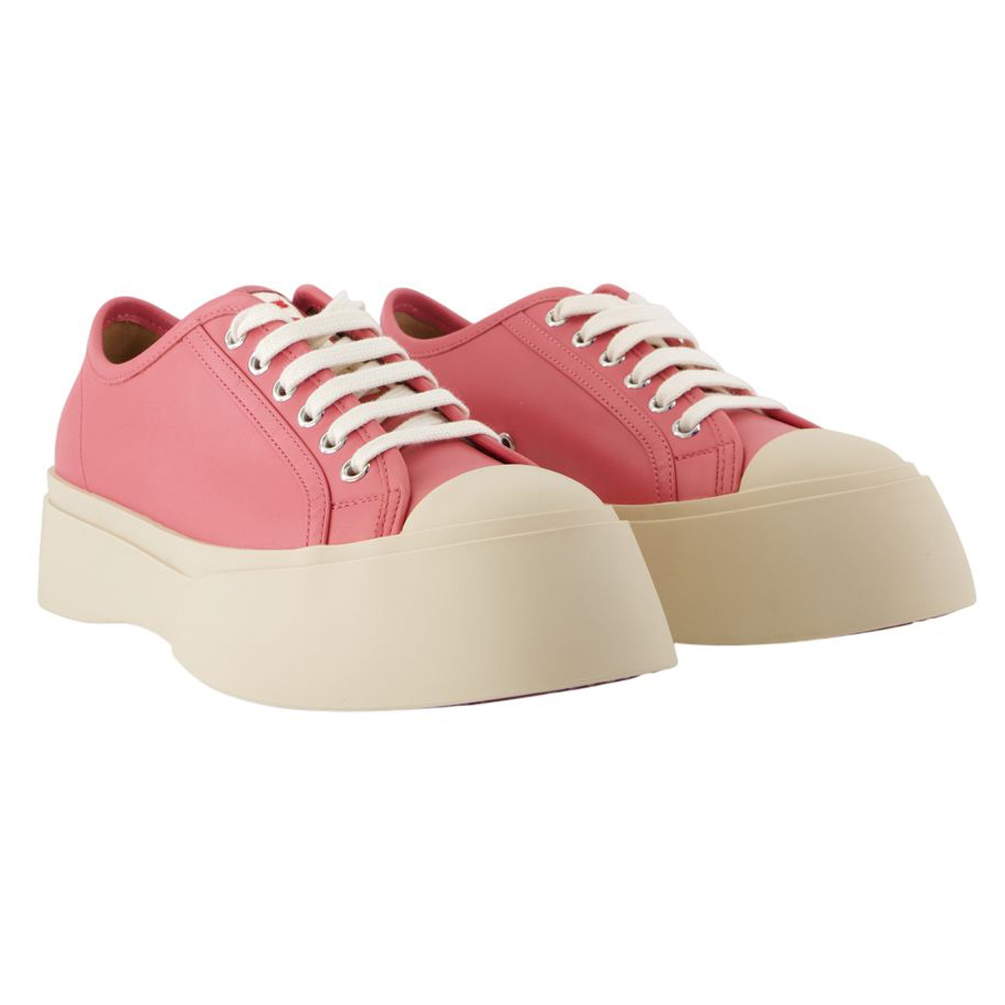Women's Laced Up Sneakers - Marni - Leather - Pink