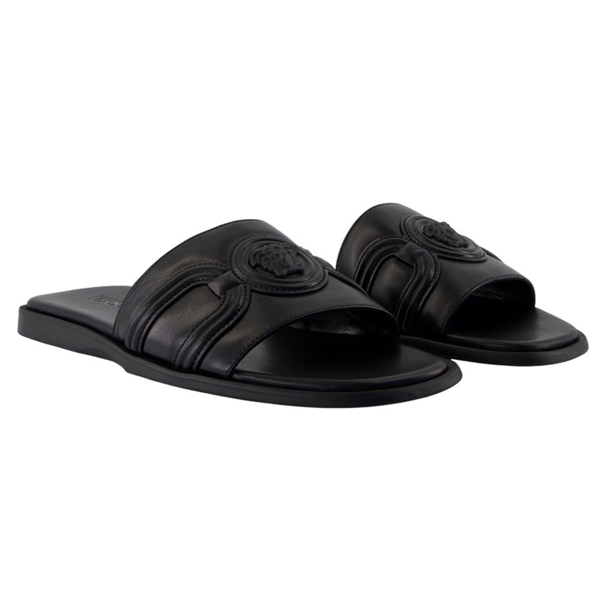 Women's Sandals - Versace - Leather - Black