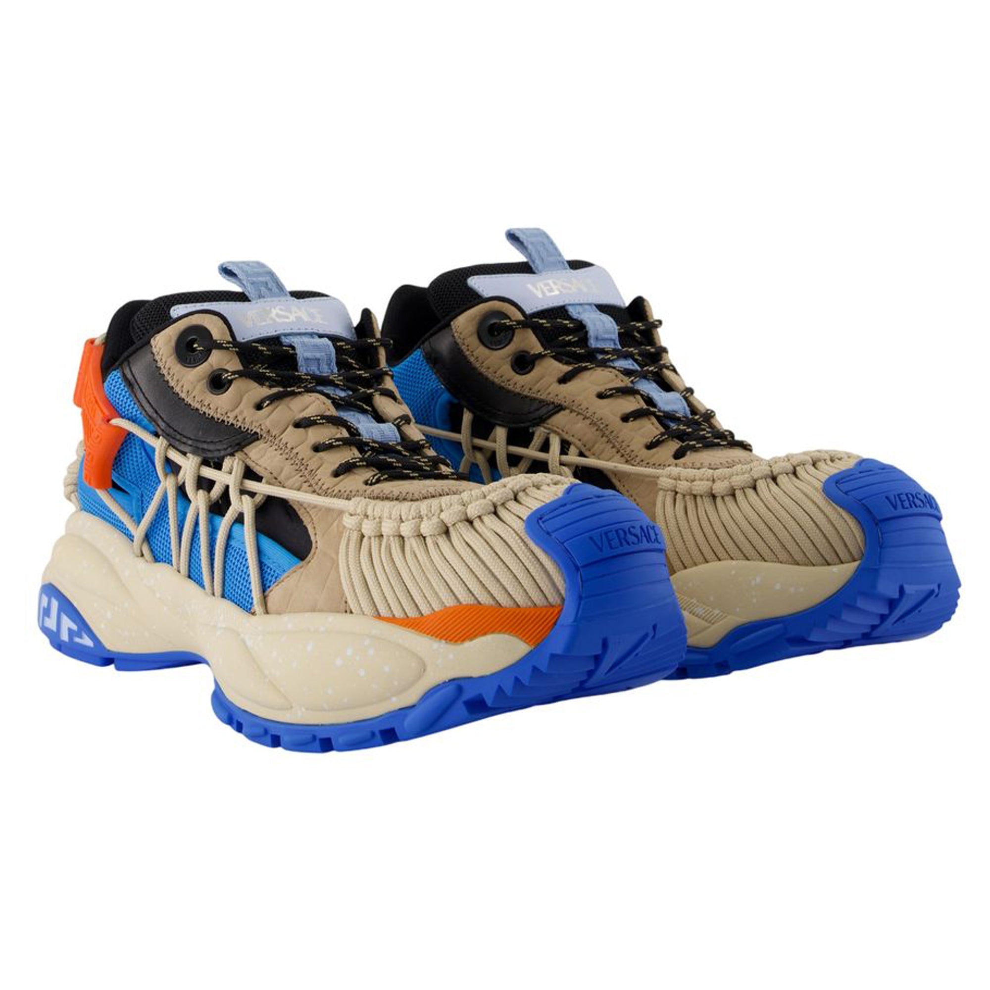 Coconut Sneakers - Versace - Leather - Beige