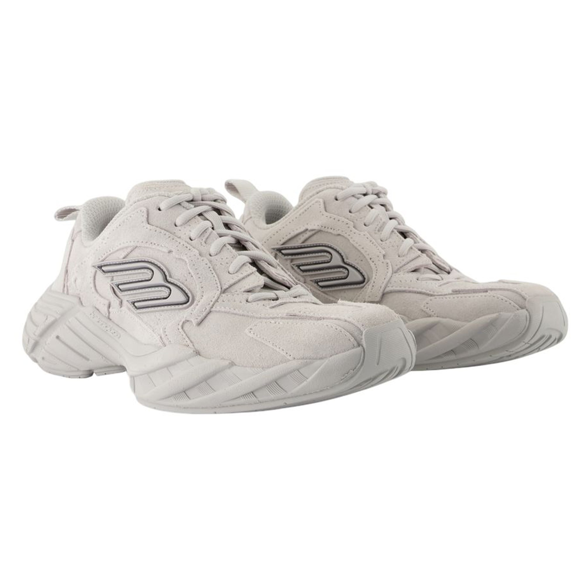 Women's Monday Sneakers - Balenciaga - Leather - Grey