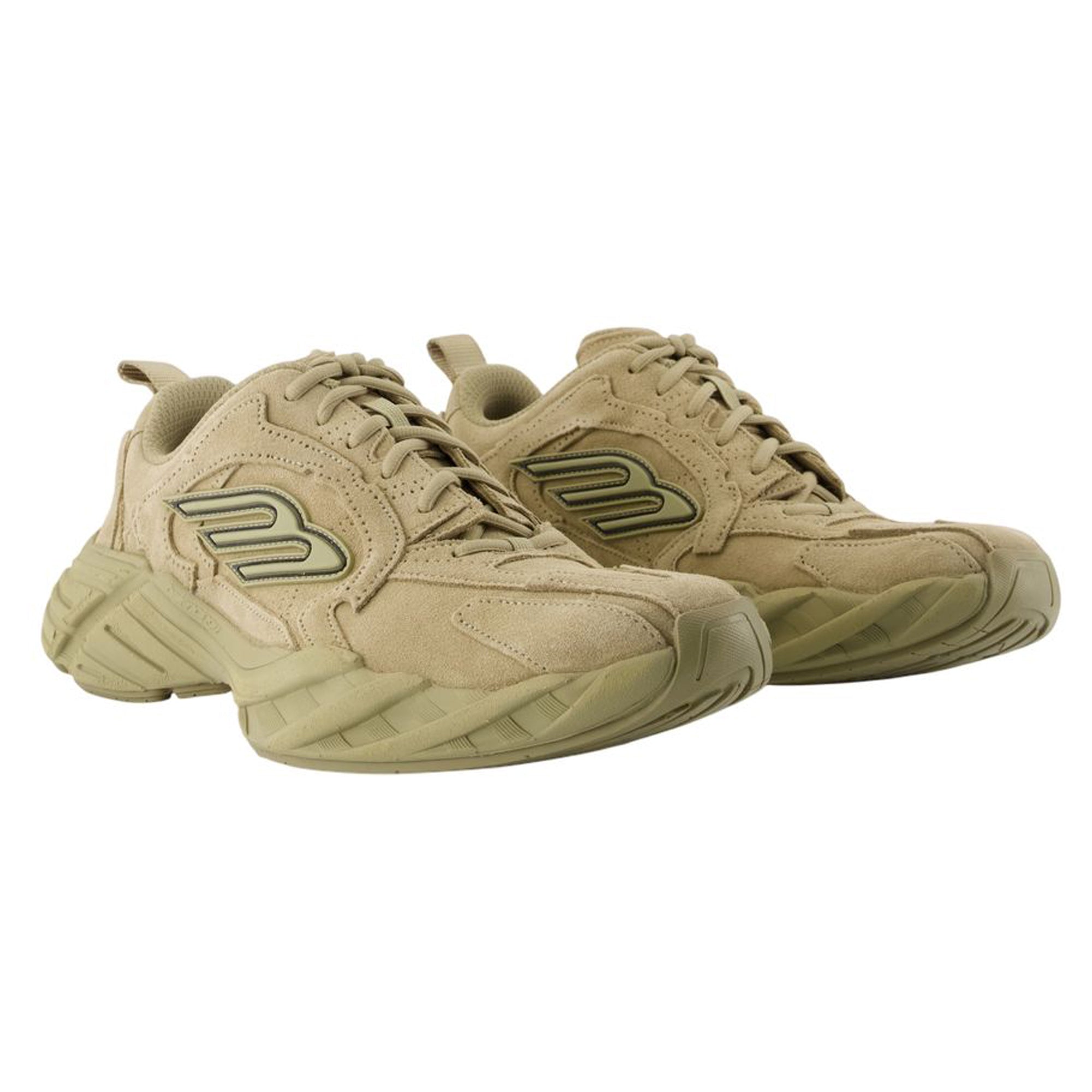 Women's Monday Sneakers - Balenciaga - Leather - Khaki