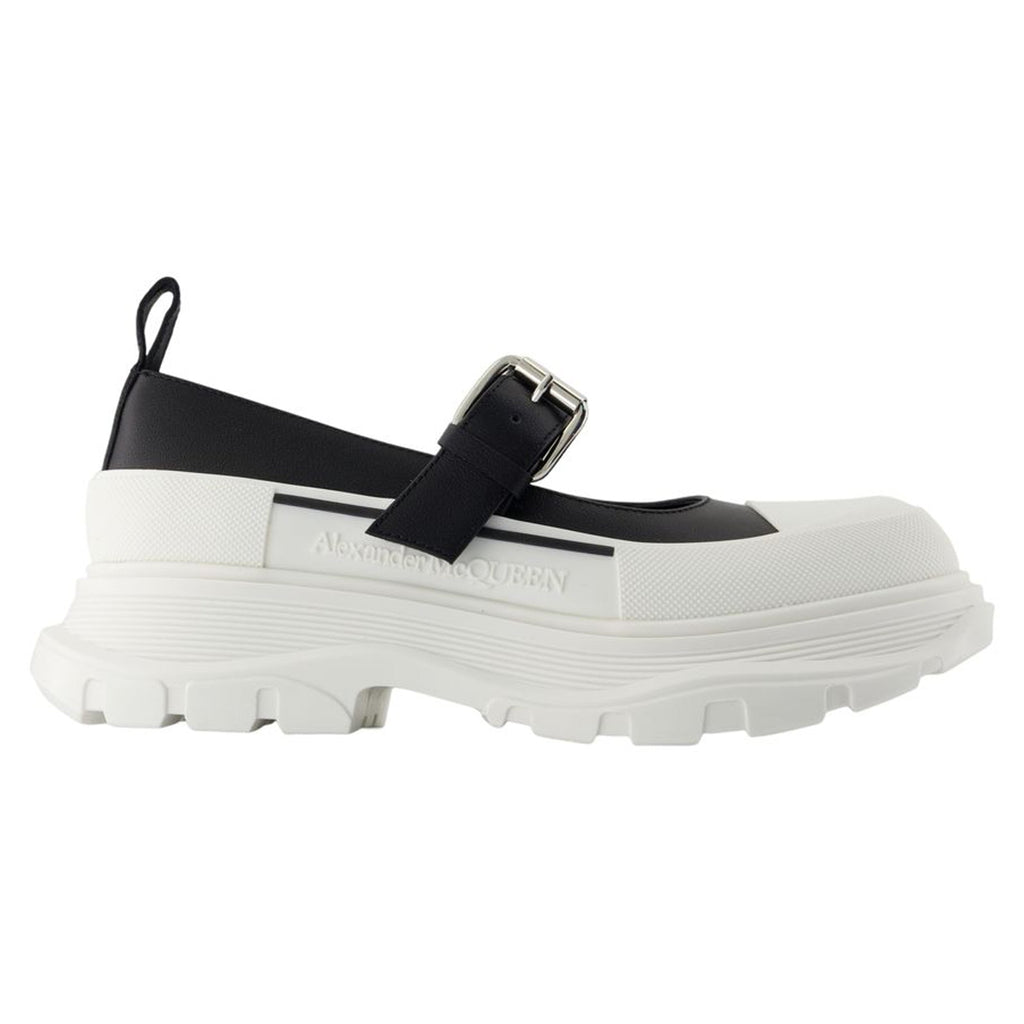 Women's Tread Slick Mary Jane - Alexander McQueen - Leather - Black
