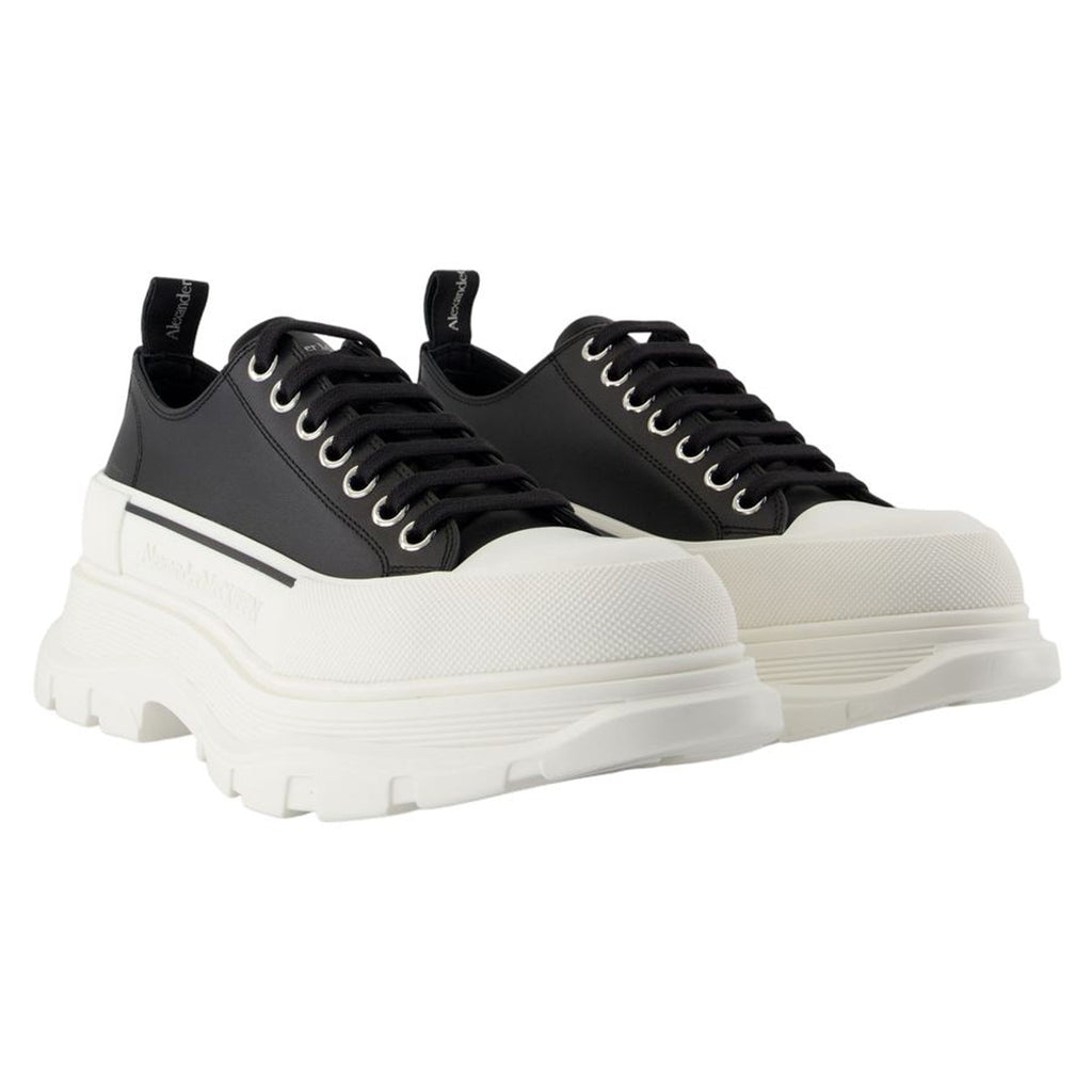 Women's Tread Slick Sneakers - Alexander McQueen - Leather - Black