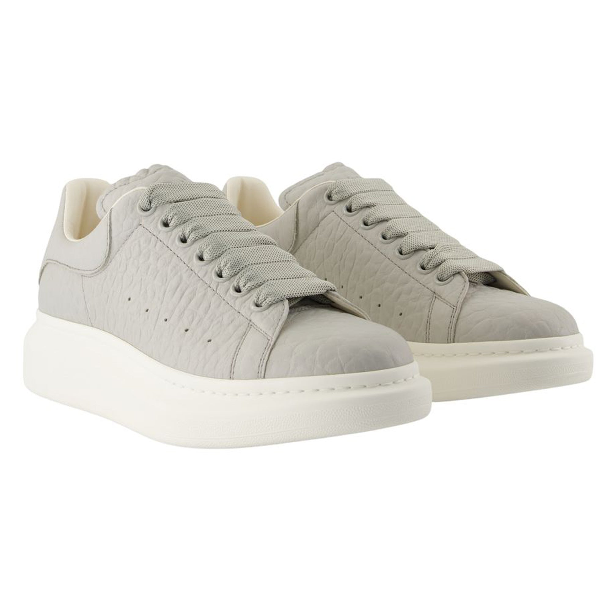 Women's Oversized Sneakers - Alexander McQueen - Leather - Grey
