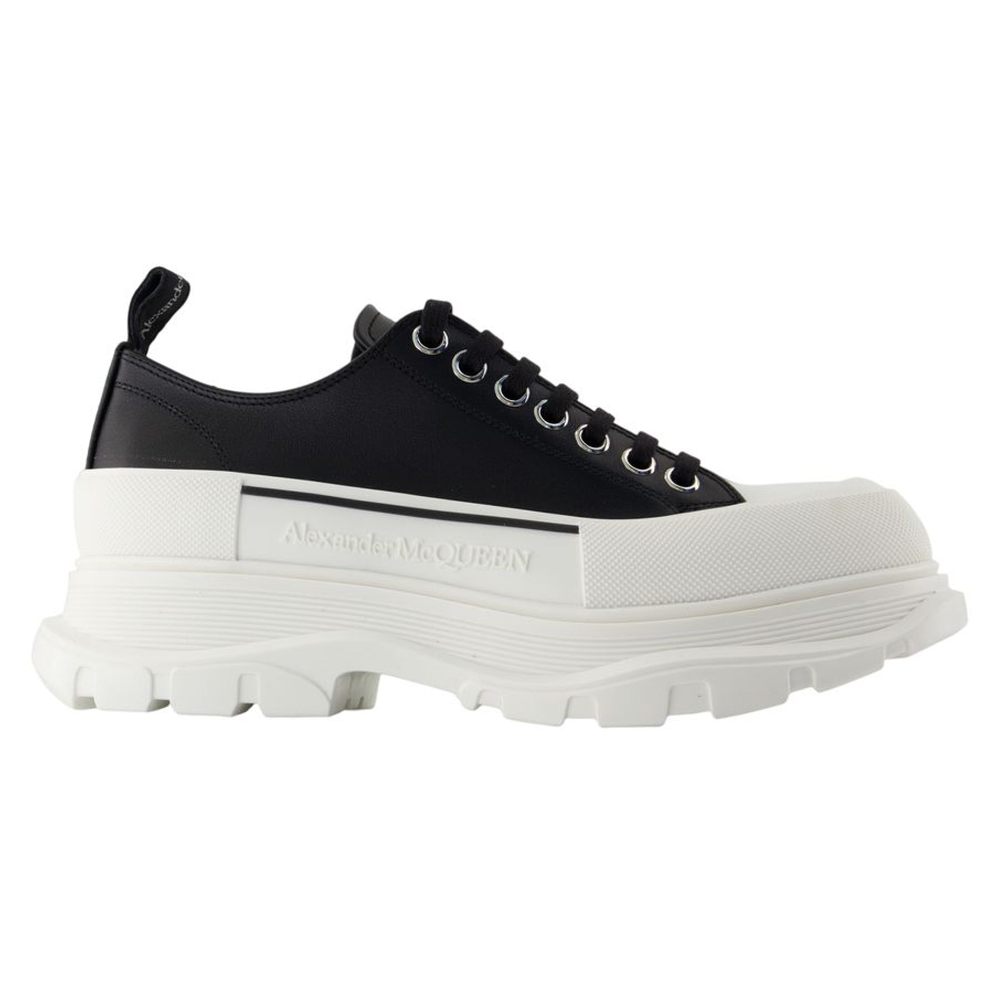 Women's Tread Slick Sneakers - Alexander McQueen - Leather - Black