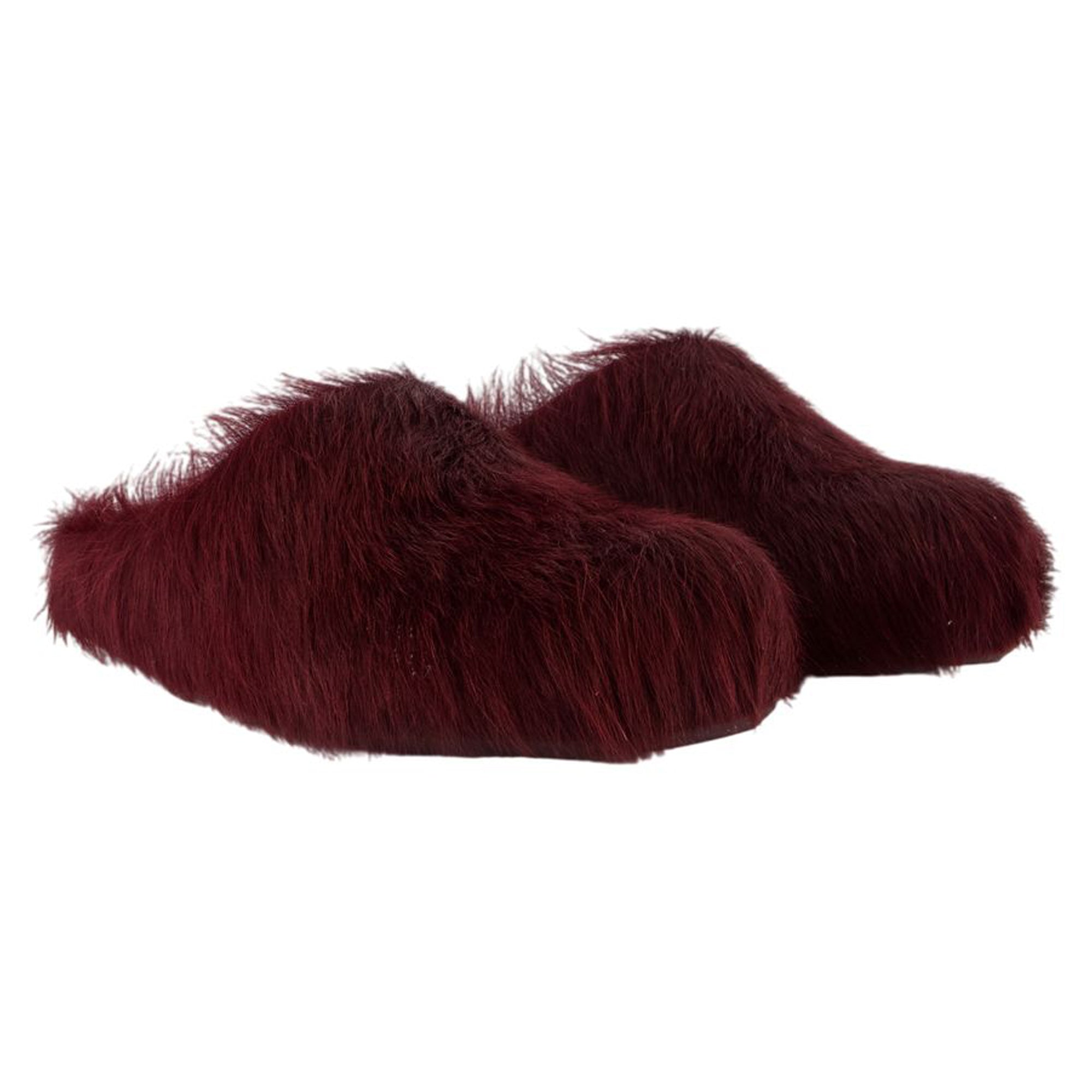 Women's Fussbett Mules - Marni - Leather - Burgundy