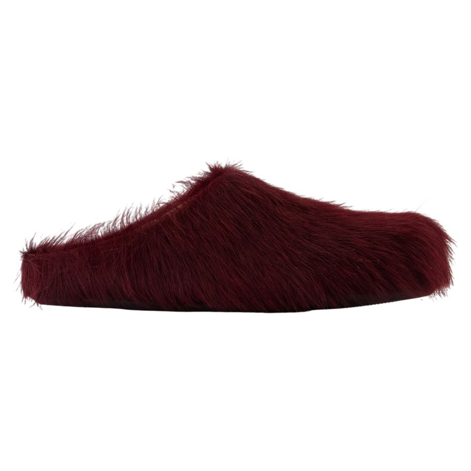 Women's Fussbett Mules - Marni - Leather - Burgundy