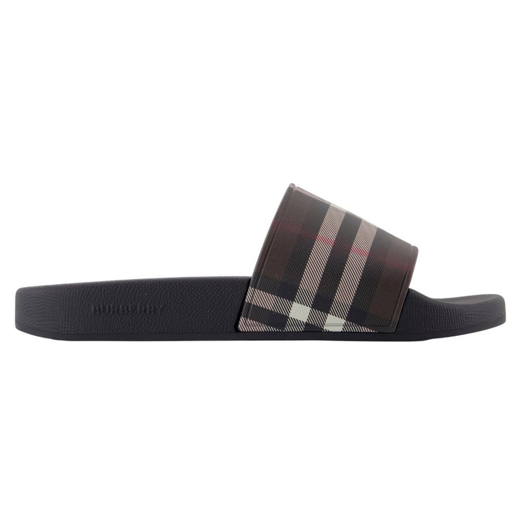 Furley Large Check Sandals - Burberry - Synthetic - Brown