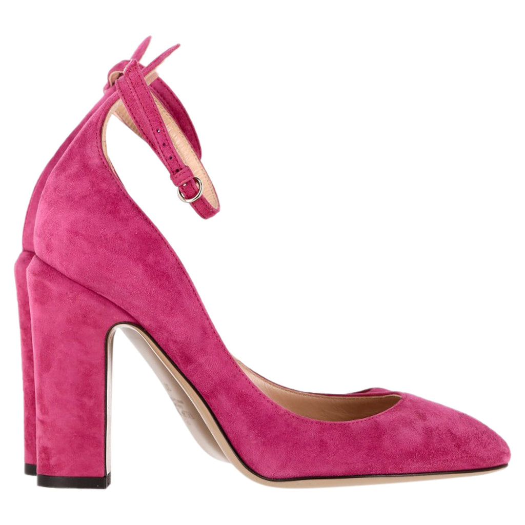 Valentino Tan-go Pumps In Pink Suede