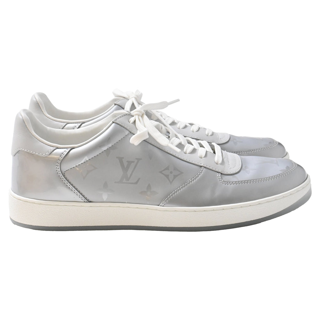 Louis Vuitton Rivoli Monogram Trainers in Silver Leather