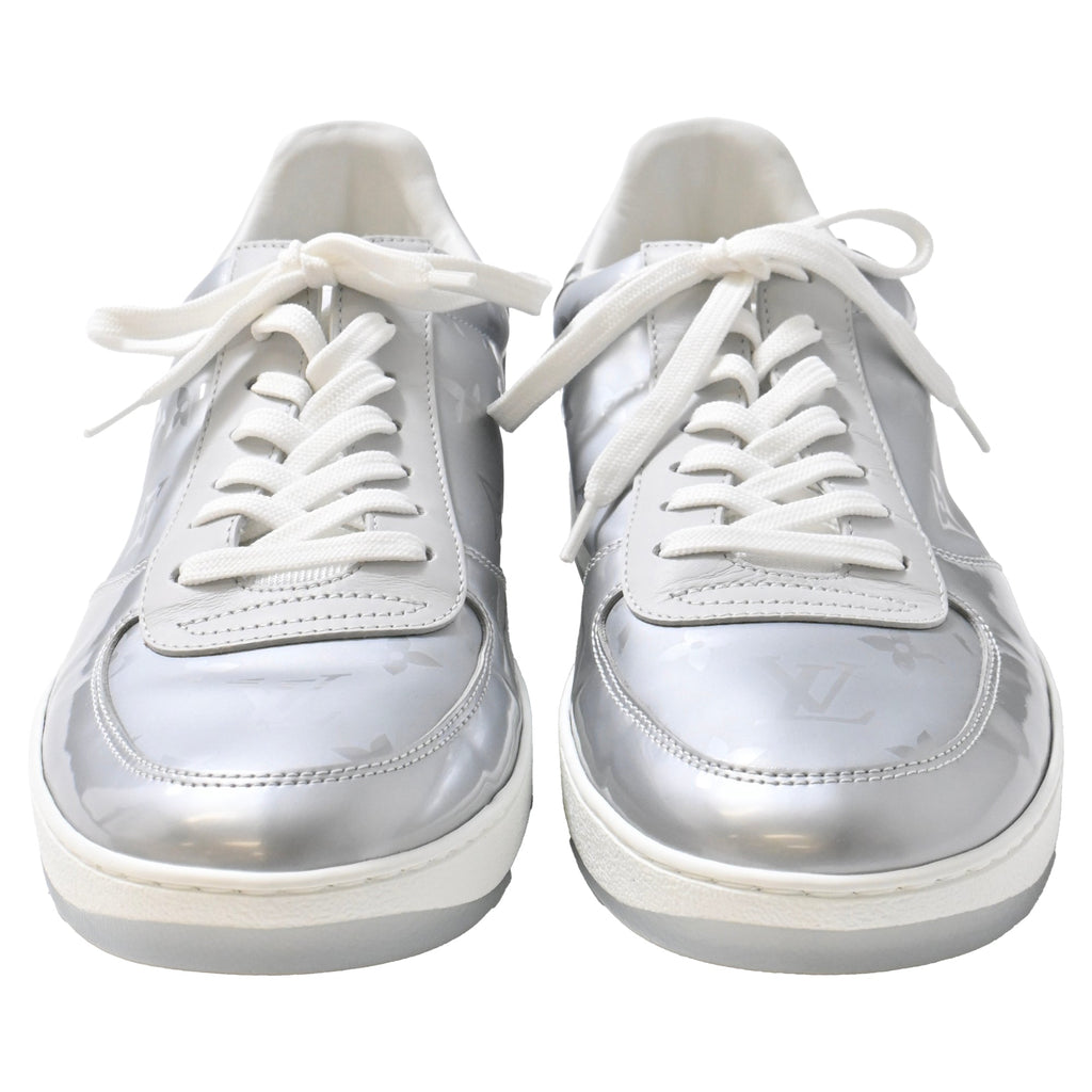 Louis Vuitton Rivoli Monogram Trainers in Silver Leather