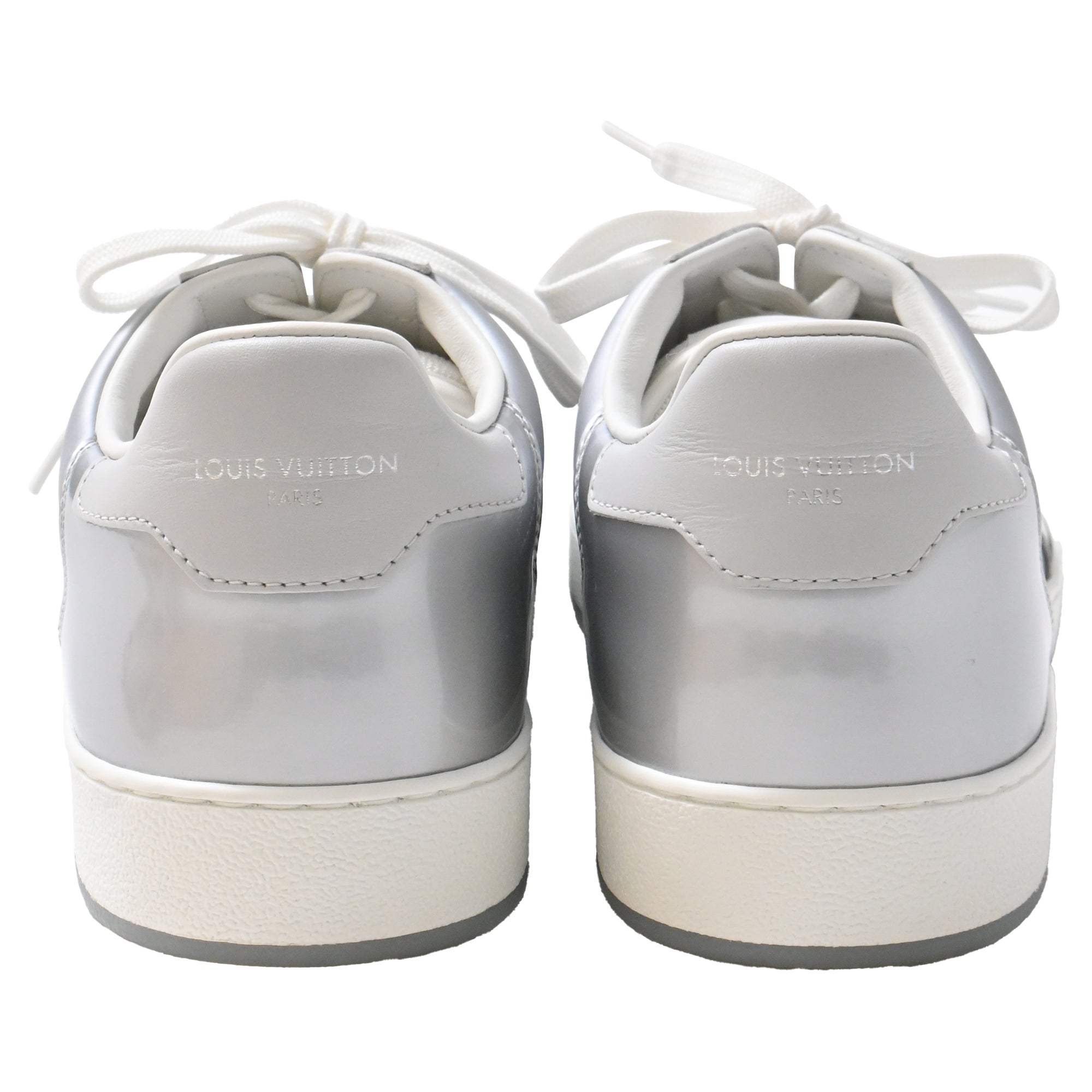 Louis Vuitton Rivoli Monogram Trainers in Silver Leather