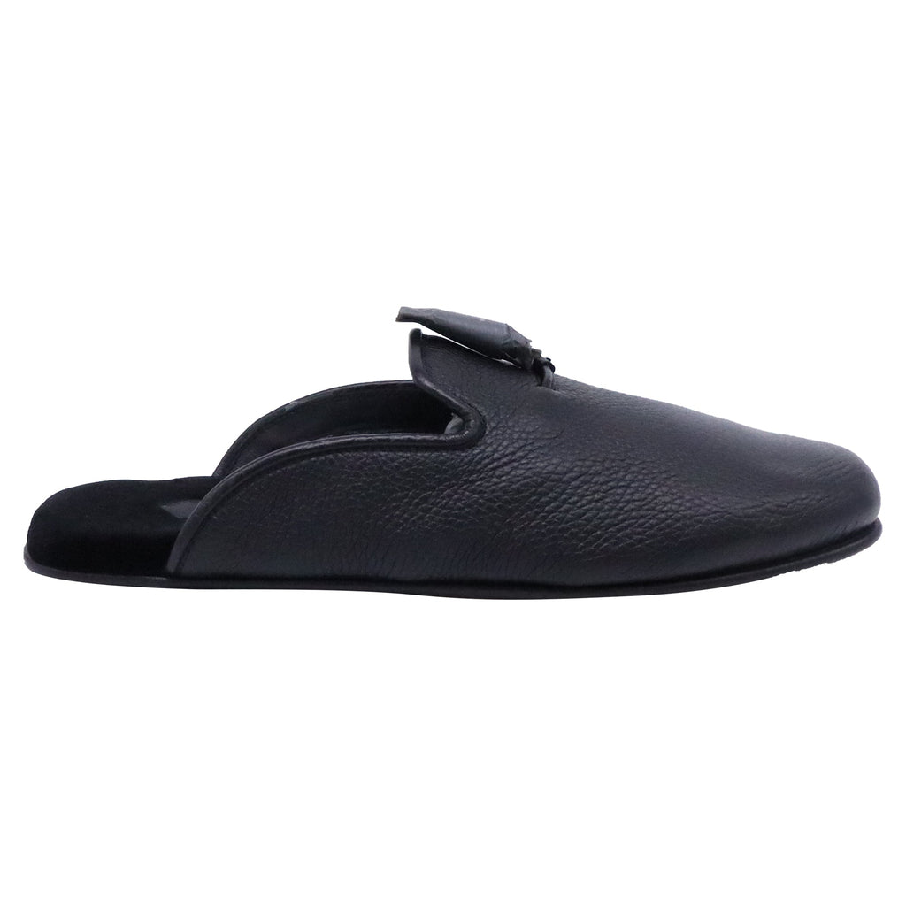 Tom Ford Winston Tassel-Embellished Mules in Black Leather