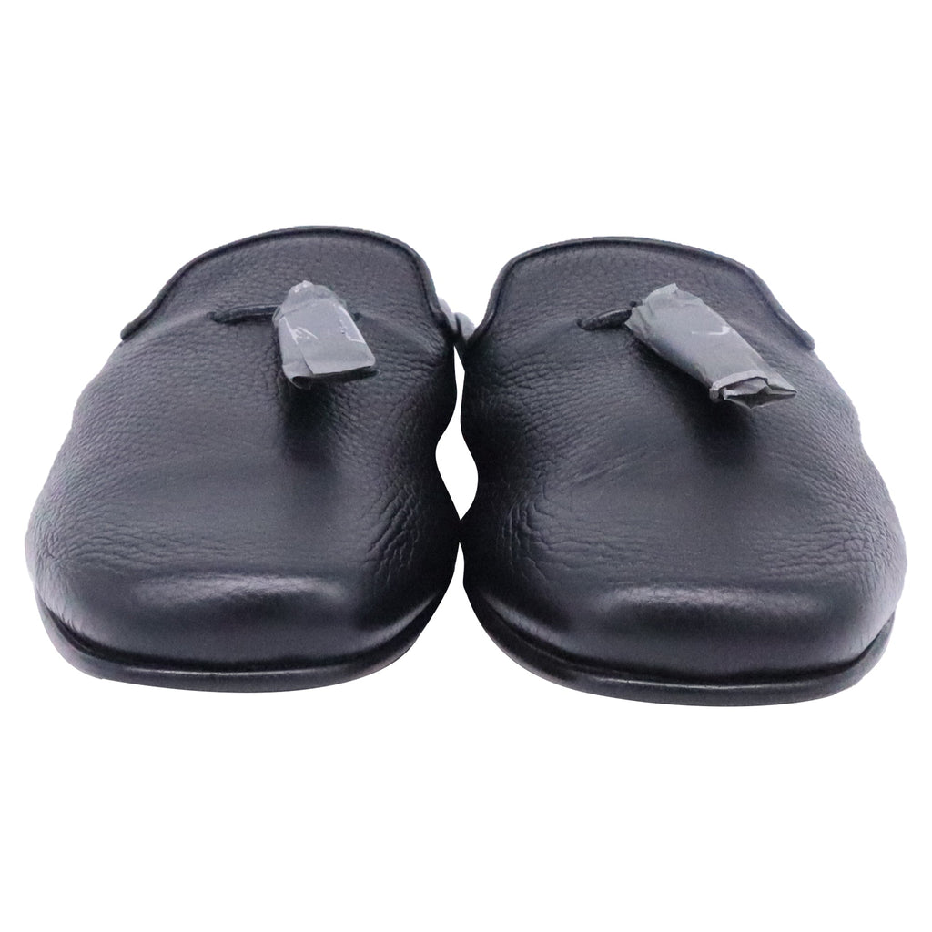 Tom Ford Winston Tassel-Embellished Mules in Black Leather