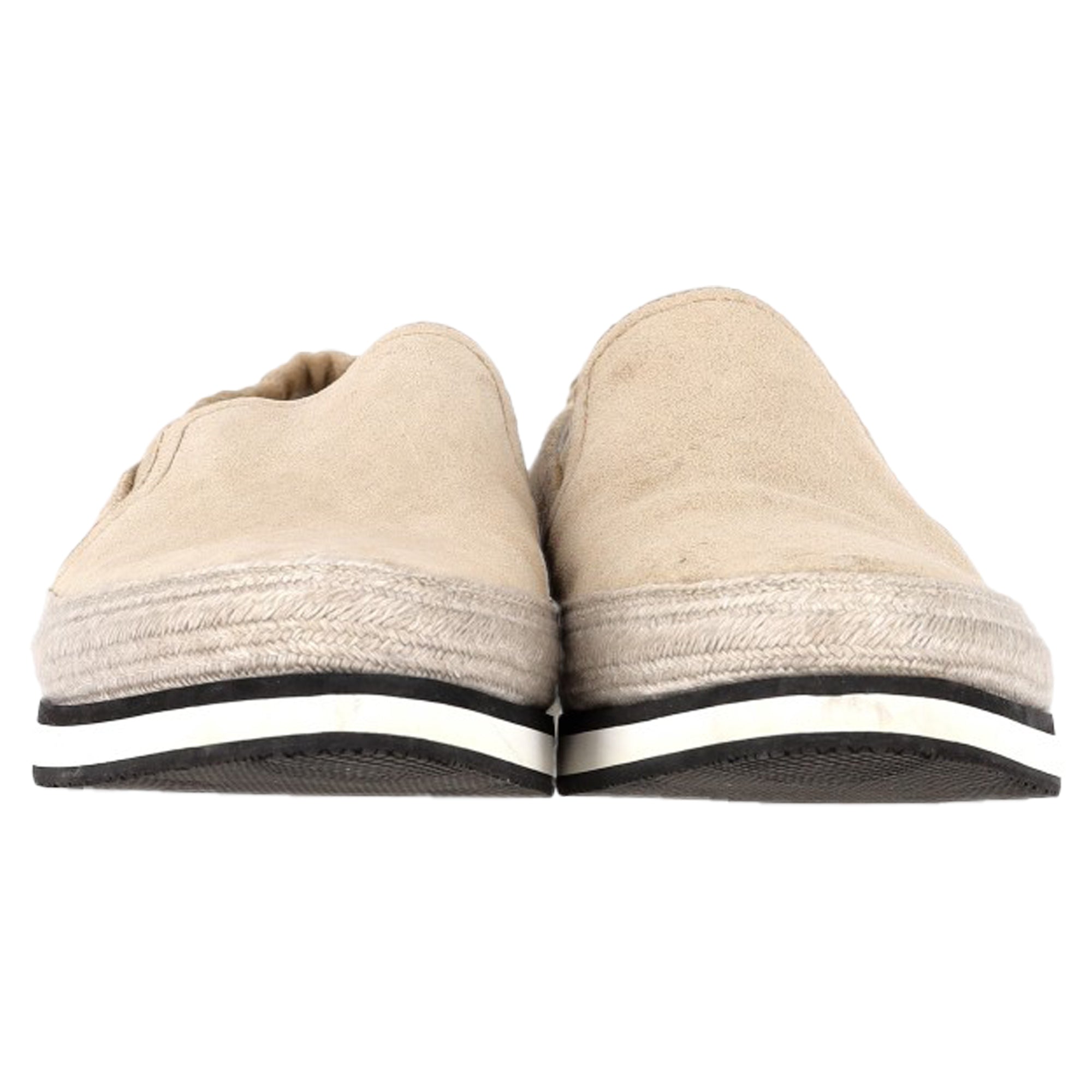 Women's Prada Sport Espadrille Slip On Sneakers in Beige Suede