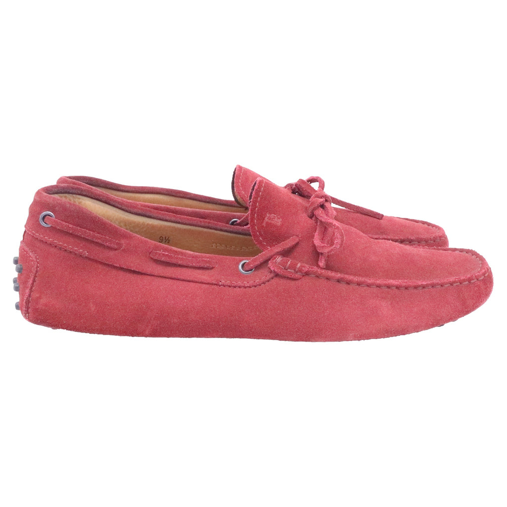 Men's Tod's Gommino Loafers in Red Suede