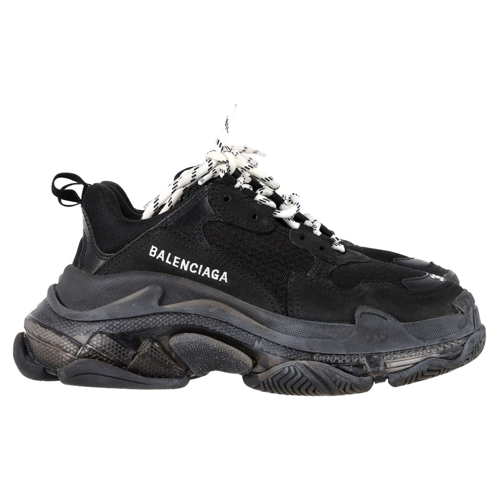 Women's Balenciaga Triple S Sneakers in Black Polyester