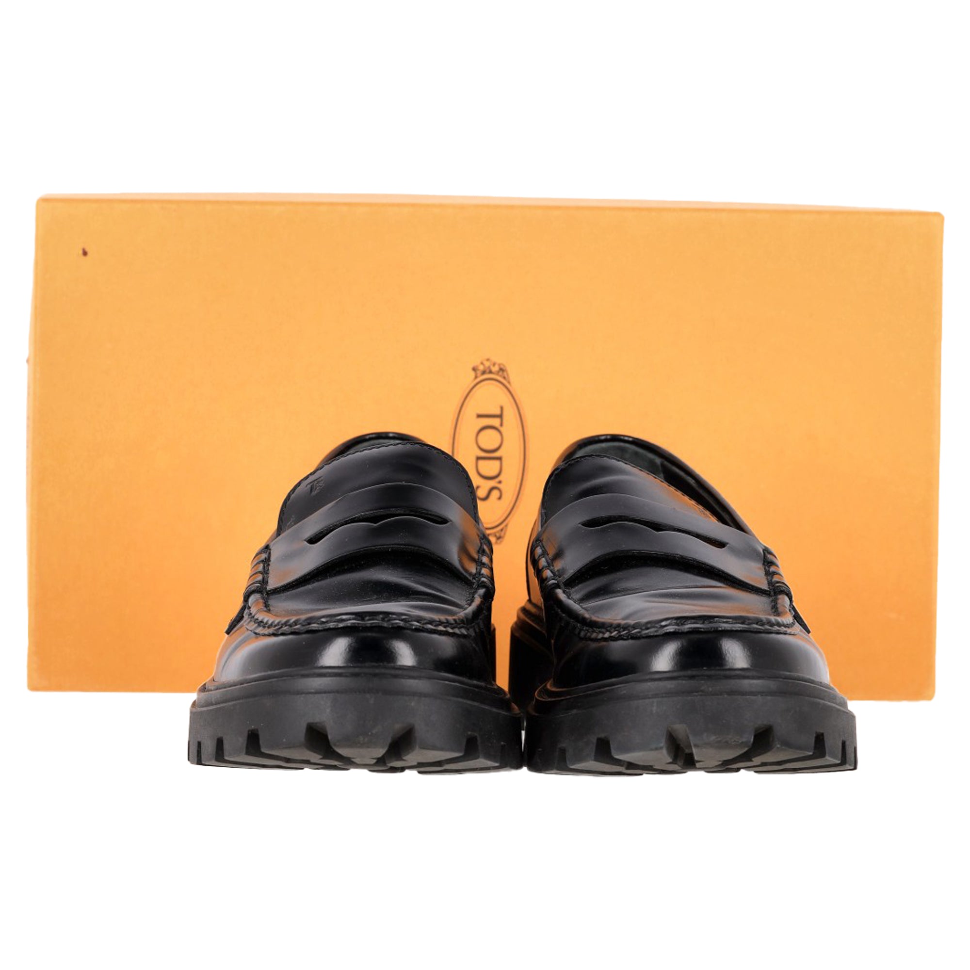 Women's Tod's Chunky Loafers in Black Leather