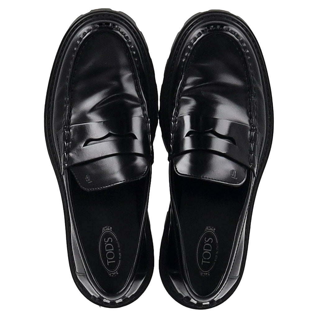 Women's Tod's Chunky Loafers in Black Leather