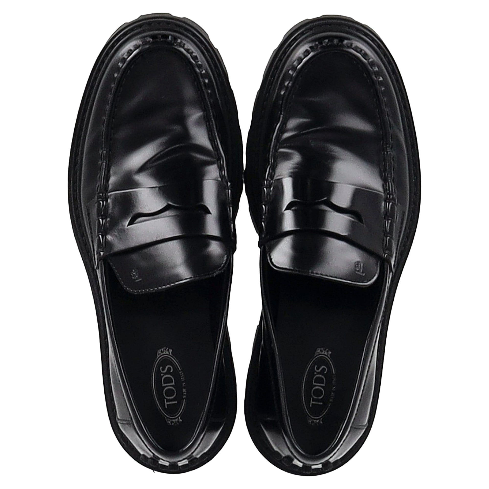 Women's Tod's Chunky Loafers in Black Leather