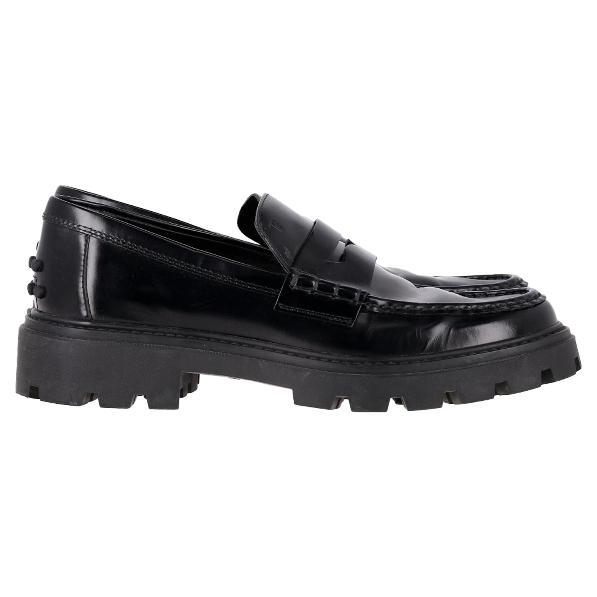 Women's Tod's Chunky Loafers in Black Leather