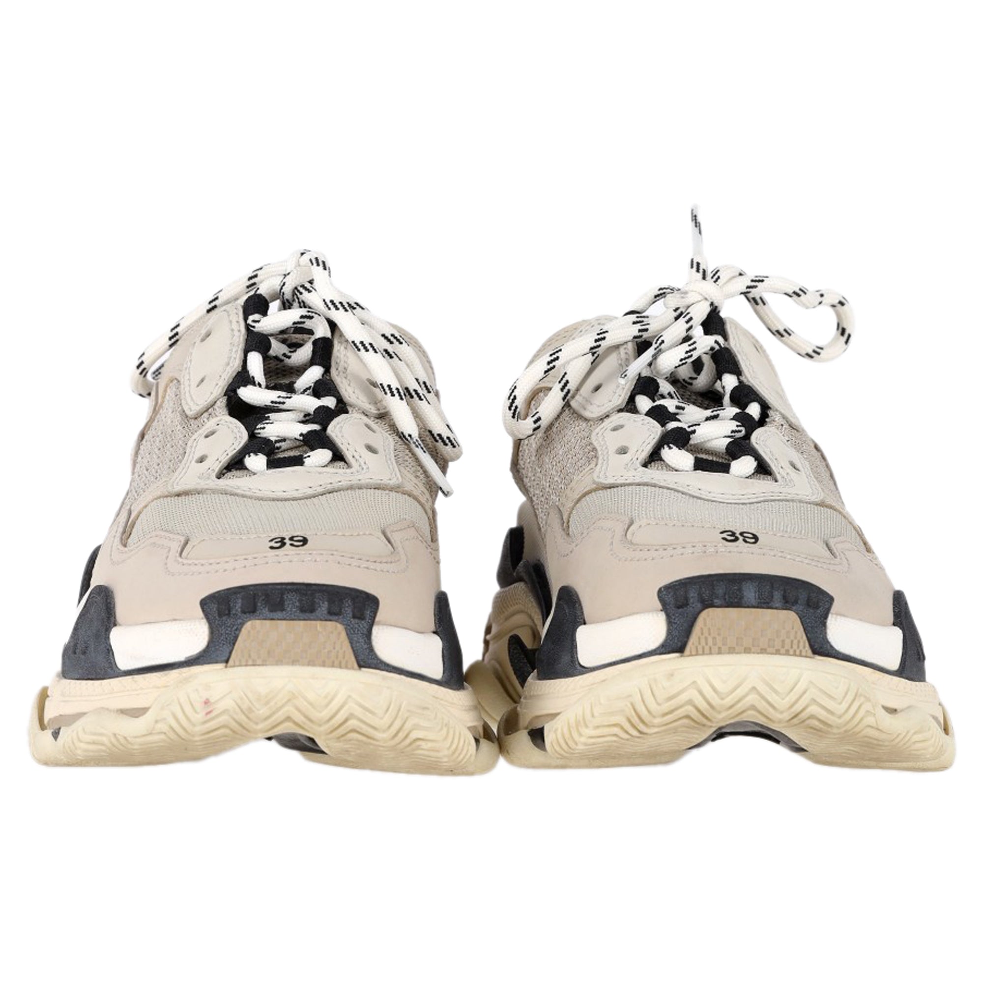 Women's Balenciaga Triple S Sneakers in Beige Polyester