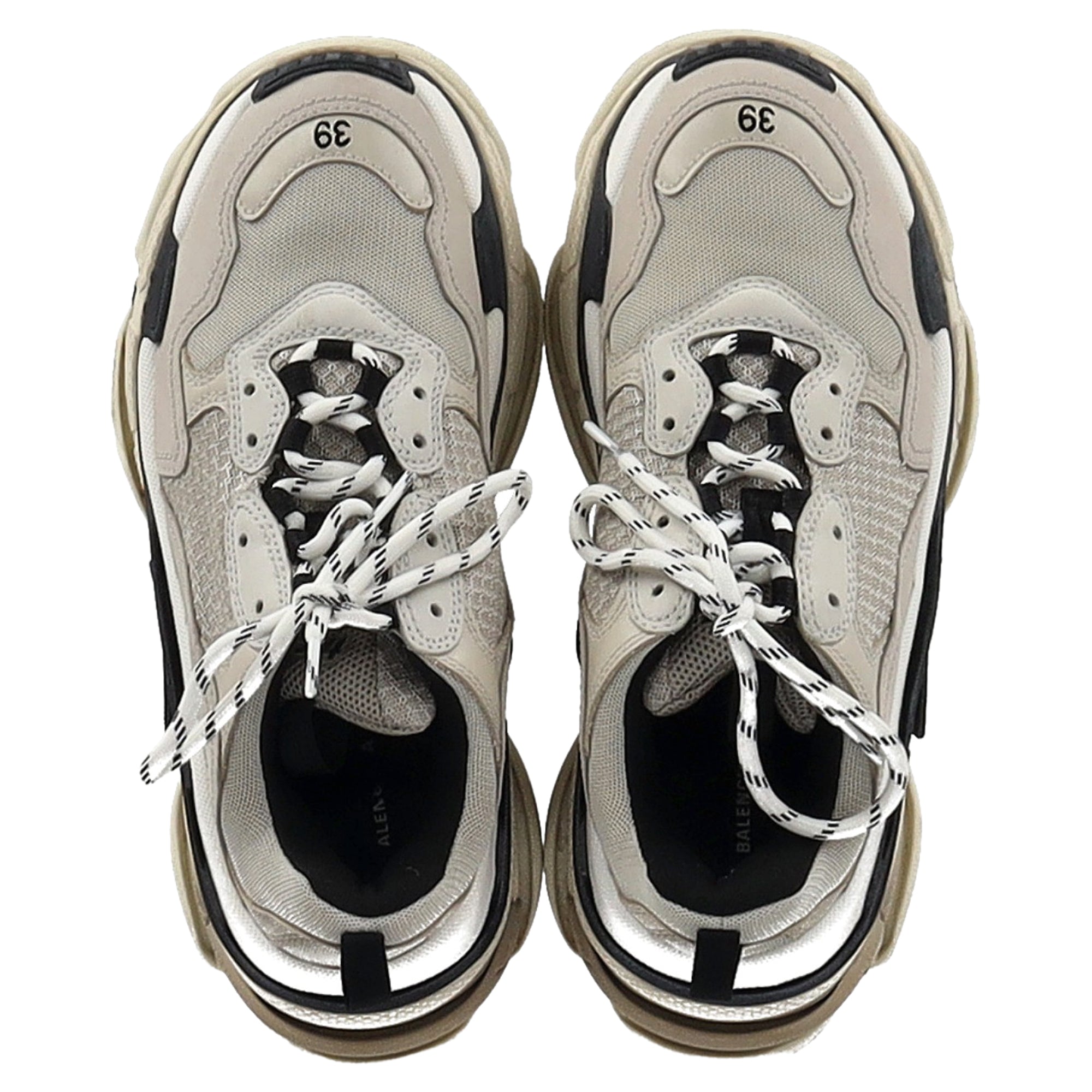 Women's Balenciaga Triple S Sneakers in Beige Polyester