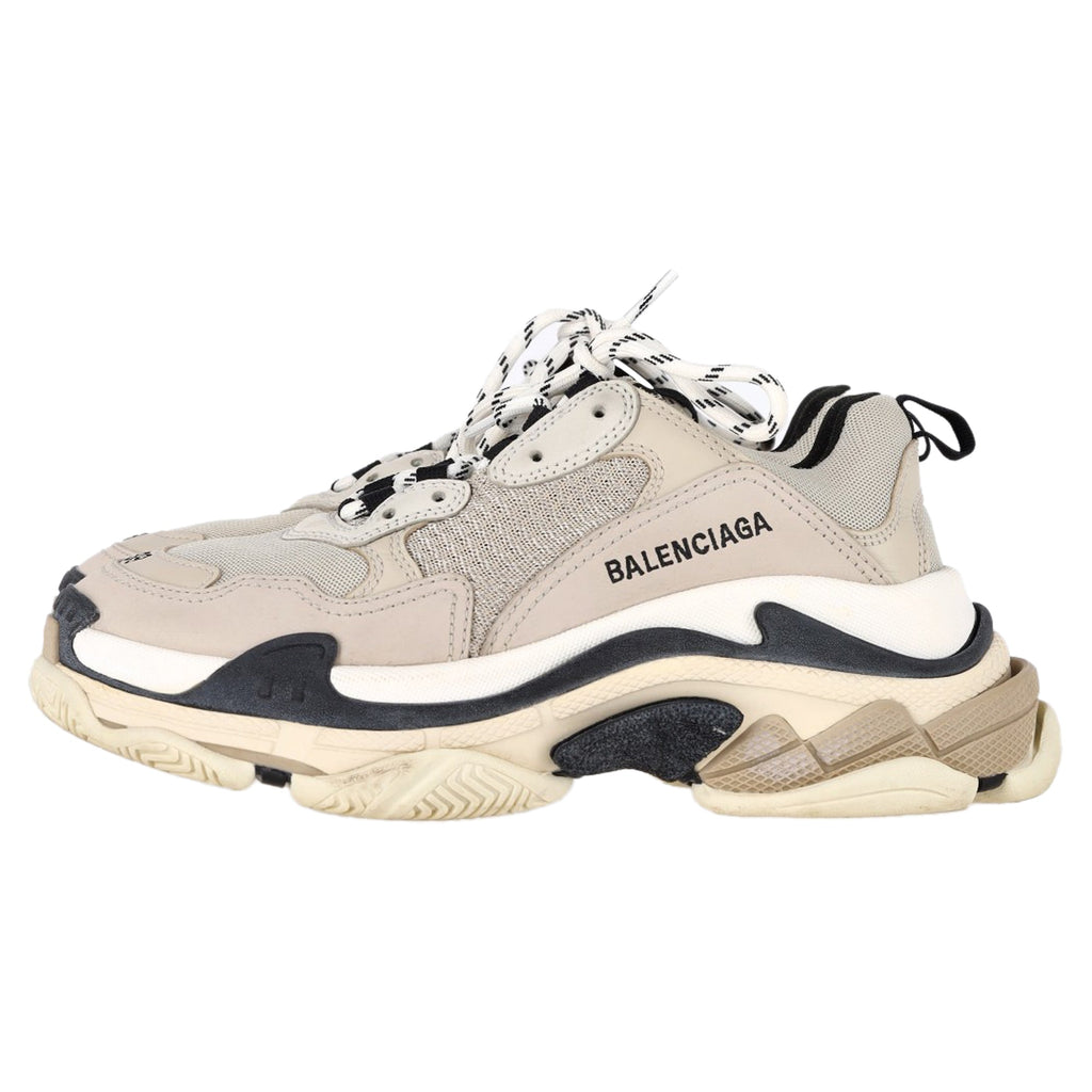 Women's Balenciaga Triple S Sneakers in Beige Polyester
